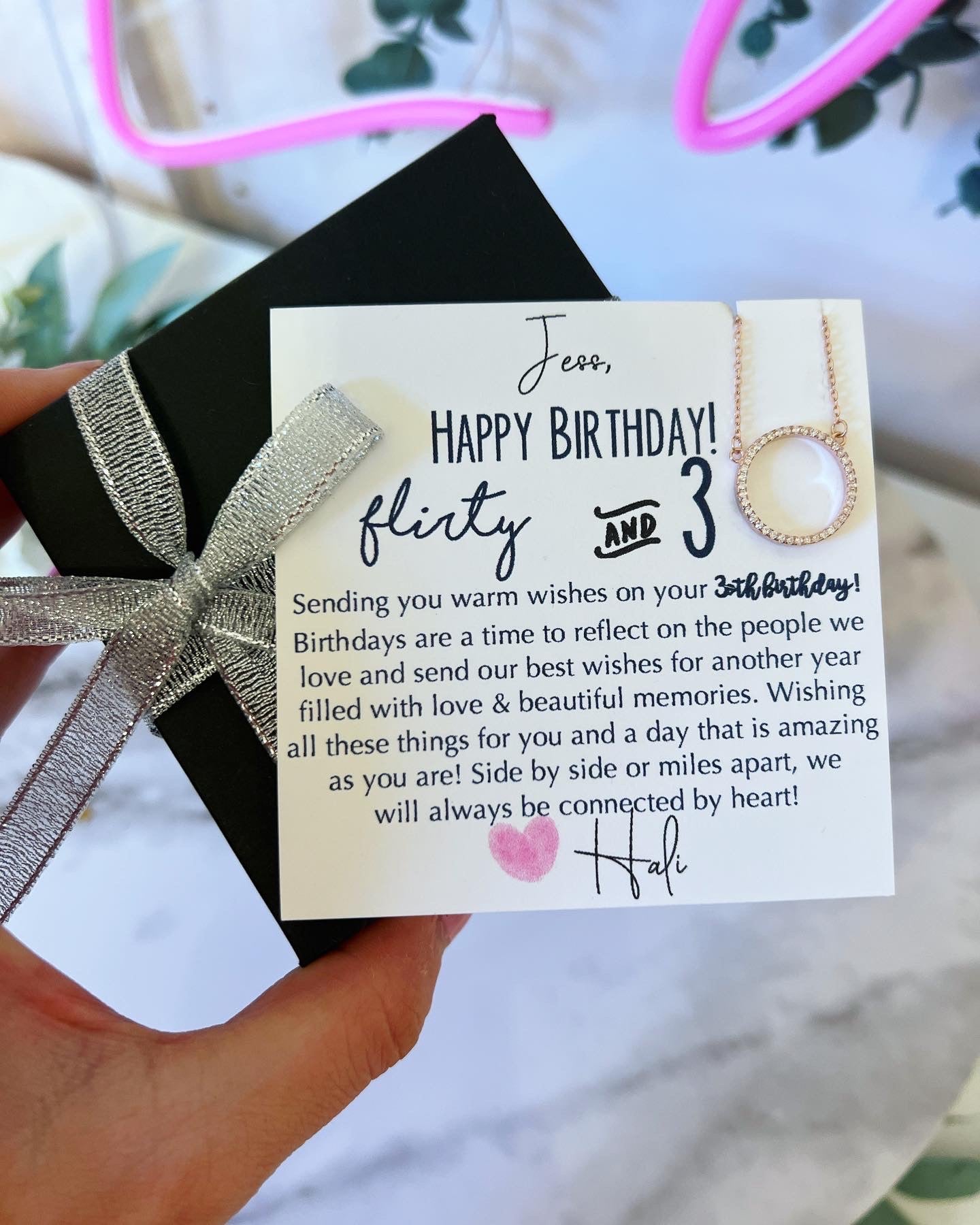 20th, 30, 40, 50, 60th Birthday Best Friend Necklace