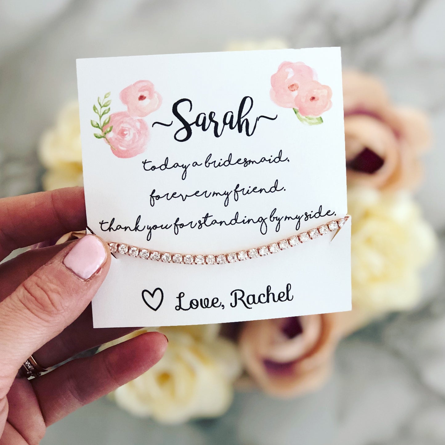 Today a bridesmaid, forever my friend bracelet!