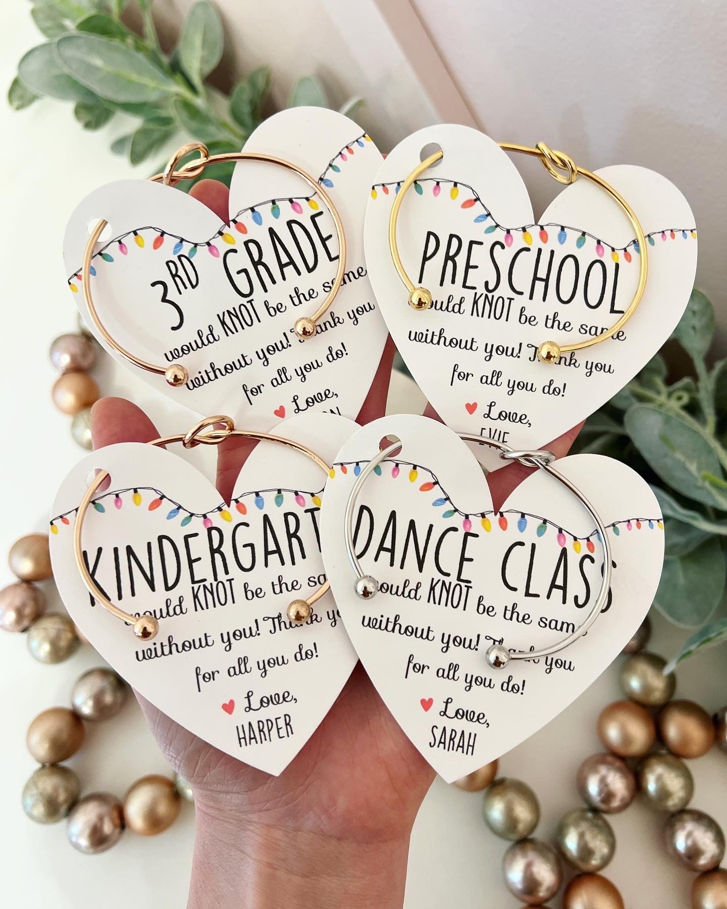 Holiday Christmas Teacher Gift! TOP SELLER back in stock! 🎄Non-Tarnish Knot Bangle!