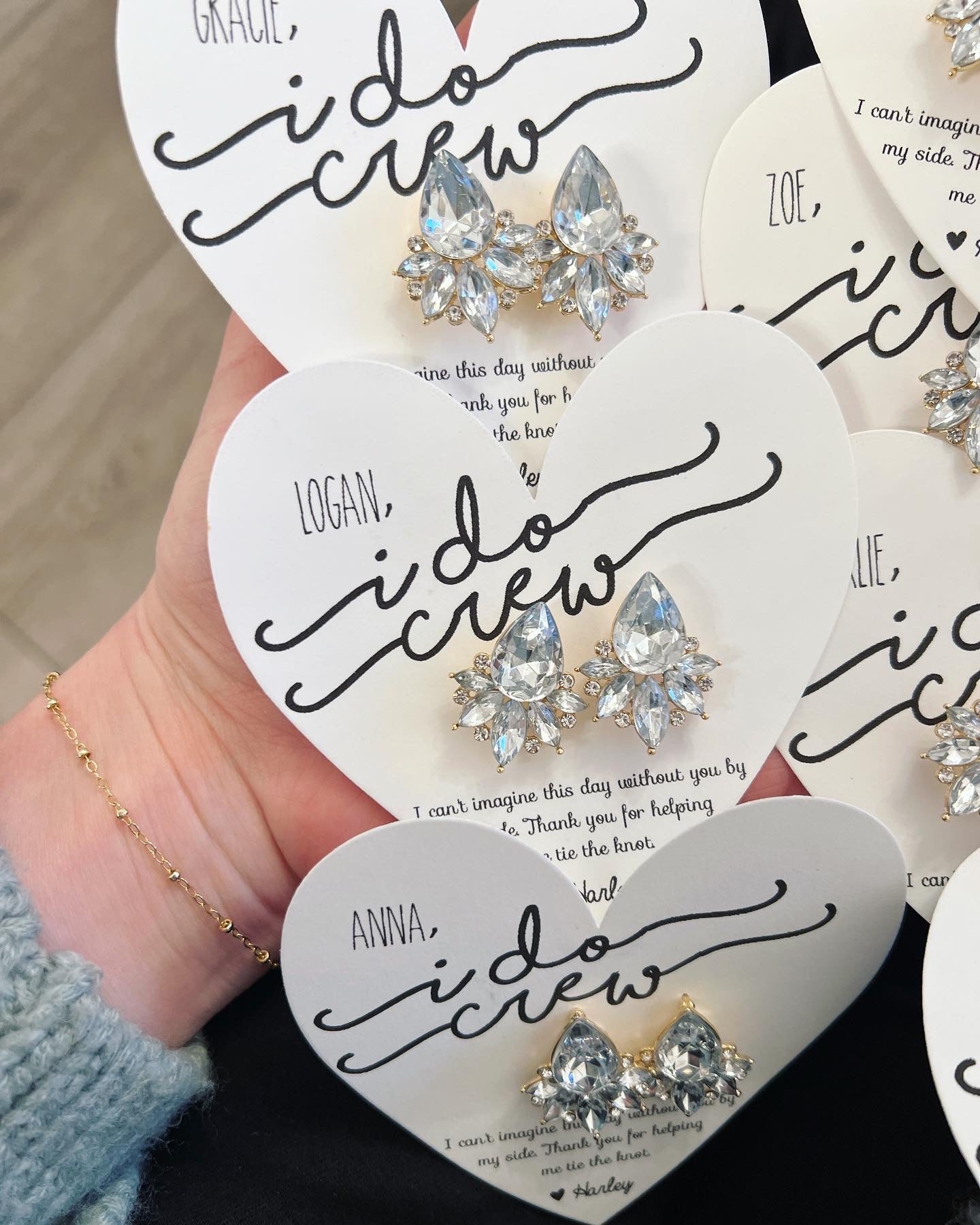 Bridesmaid Opal earrings I do crew gifts! TOP SELLER!