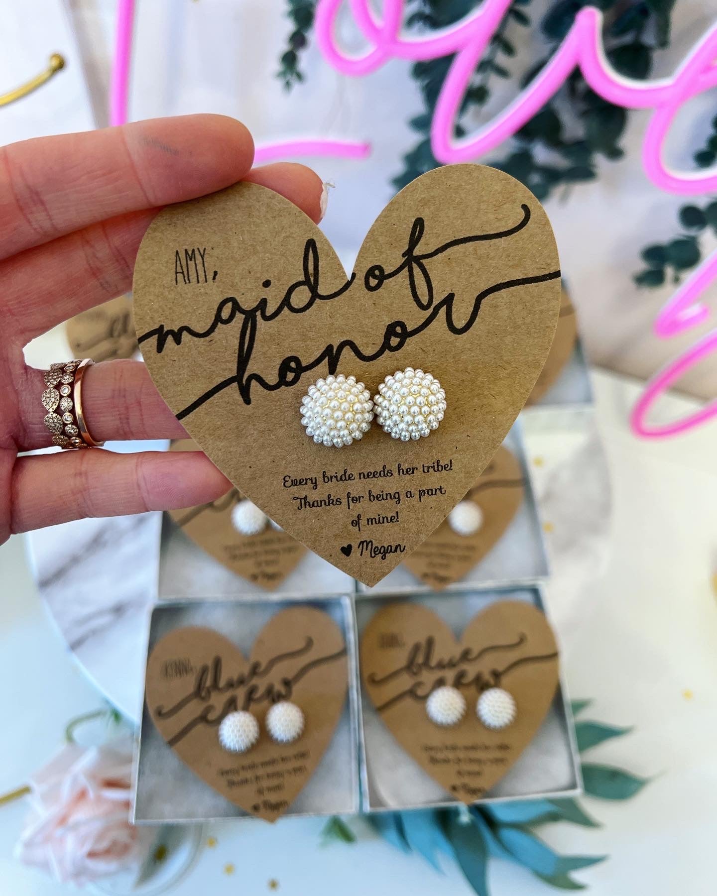 Bridesmaid Gift Pearl Earrings