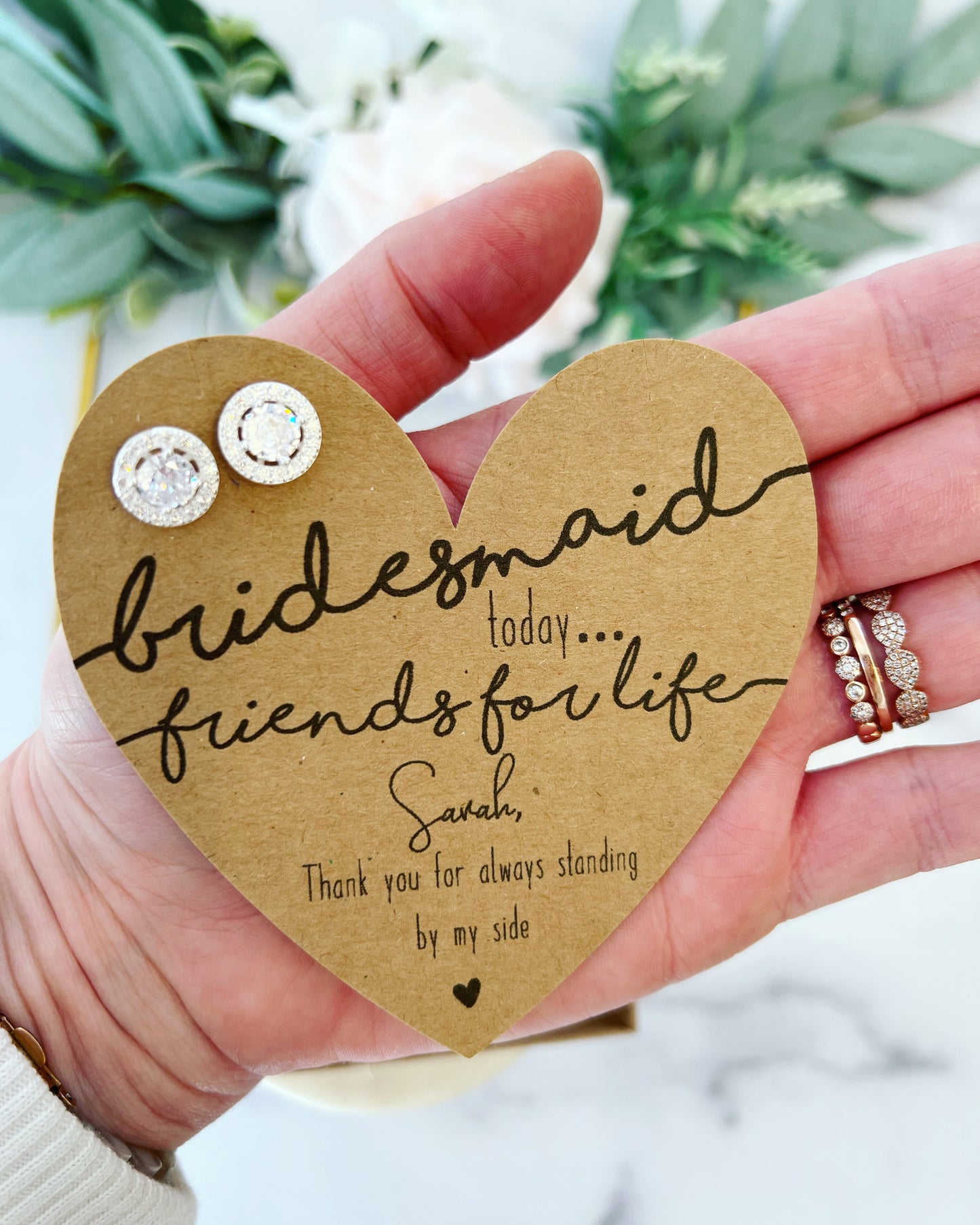 Bridesmaid Earrings Friends for Life