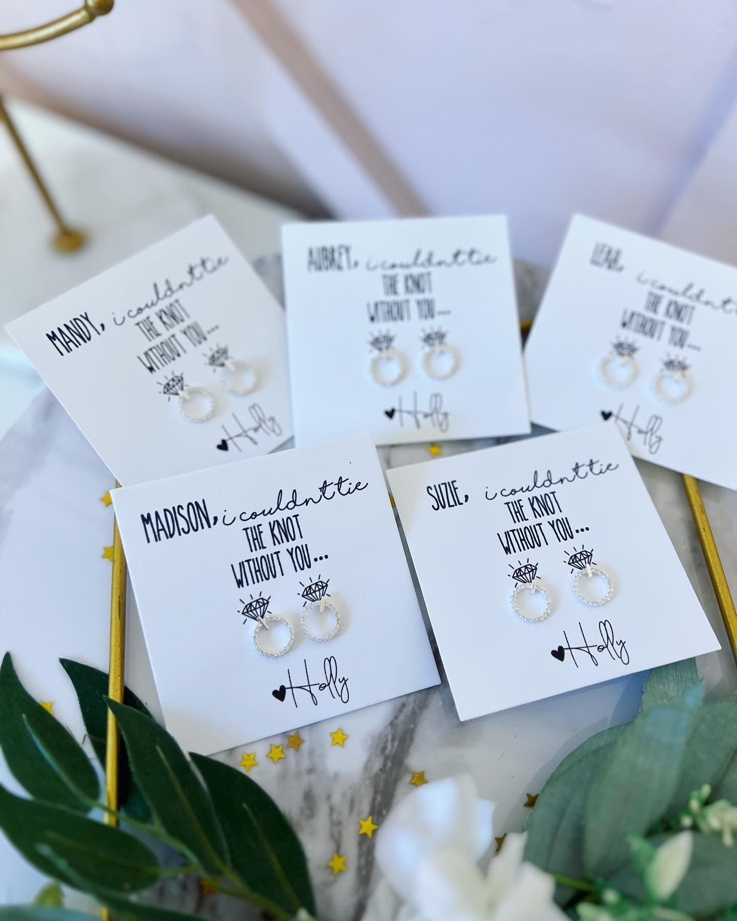 I Couldn't Tie The Knot Without You Circle Studs
