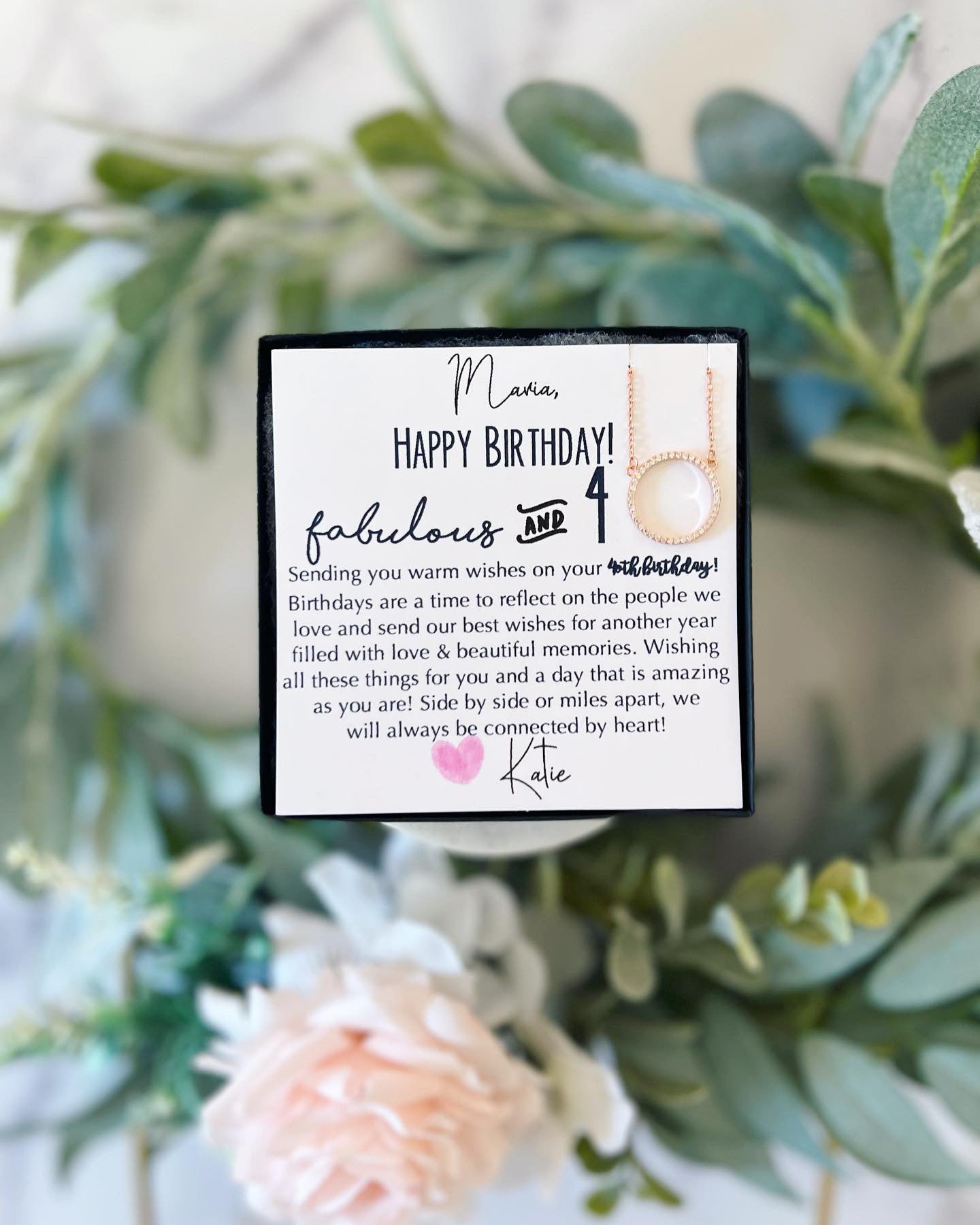 20th, 30, 40, 50, 60th Birthday Best Friend Necklace