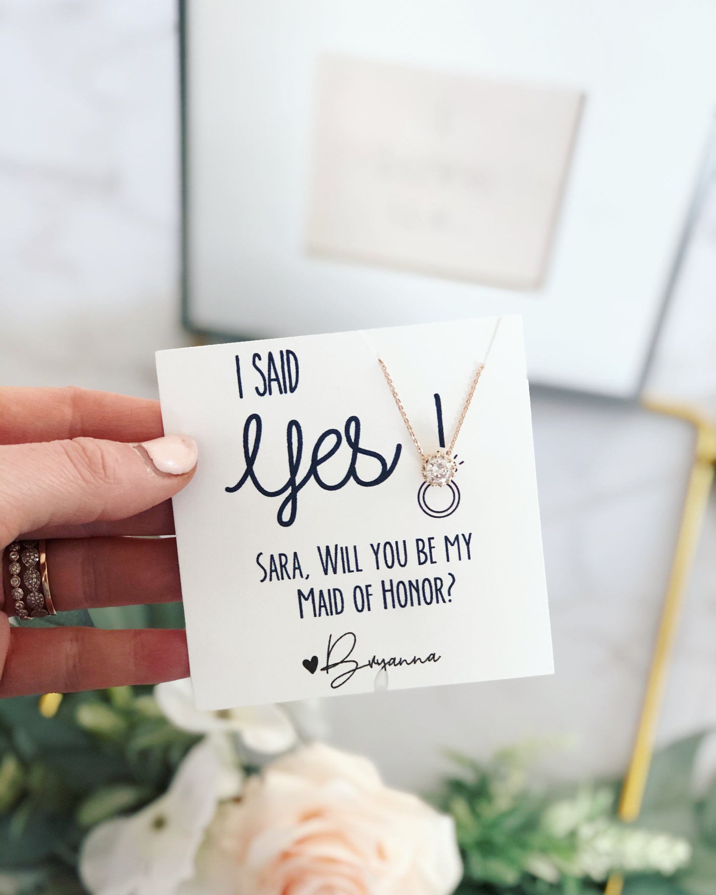 I Said YES! Dainty CZ Necklaces