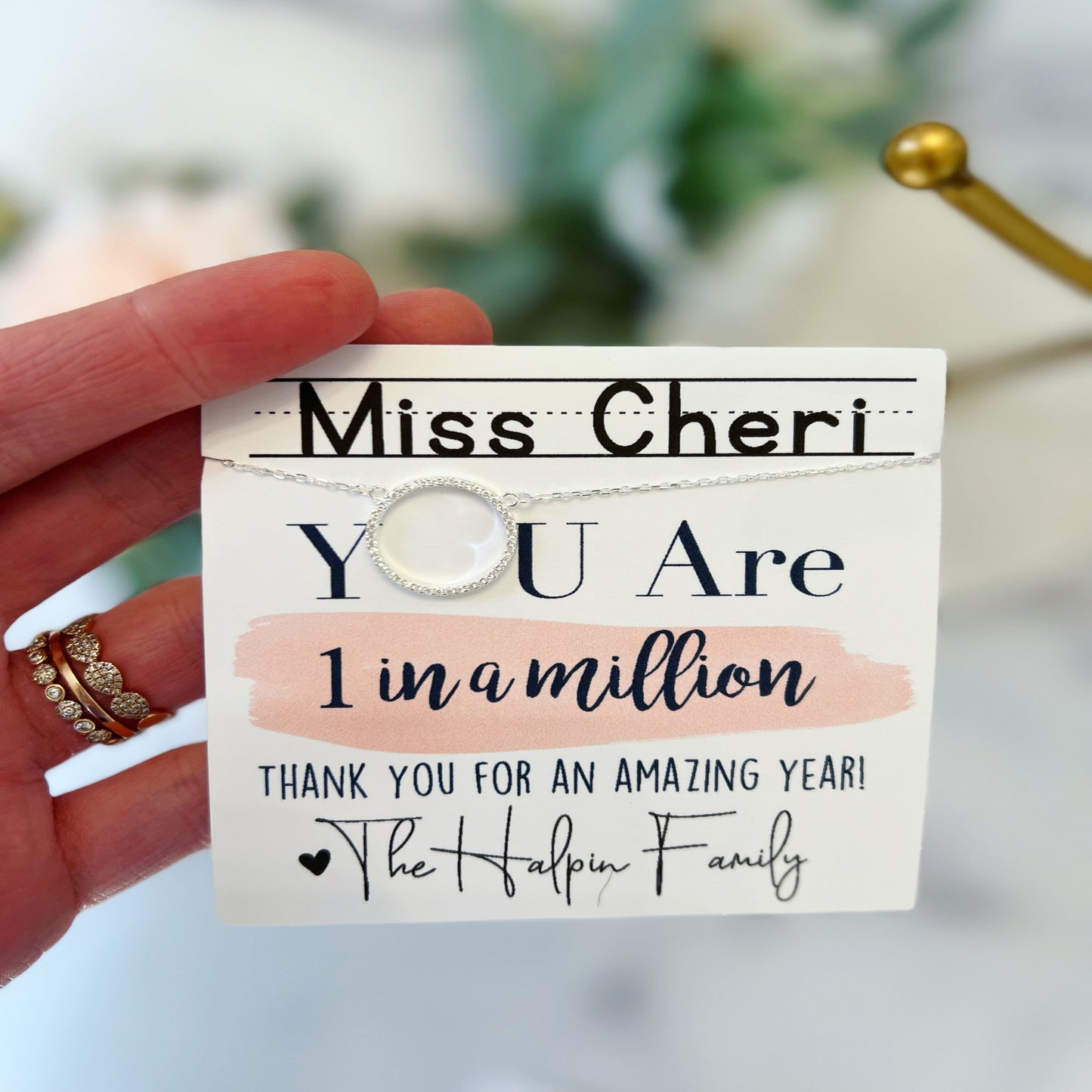 1 in a Million Teacher Thank You Gift