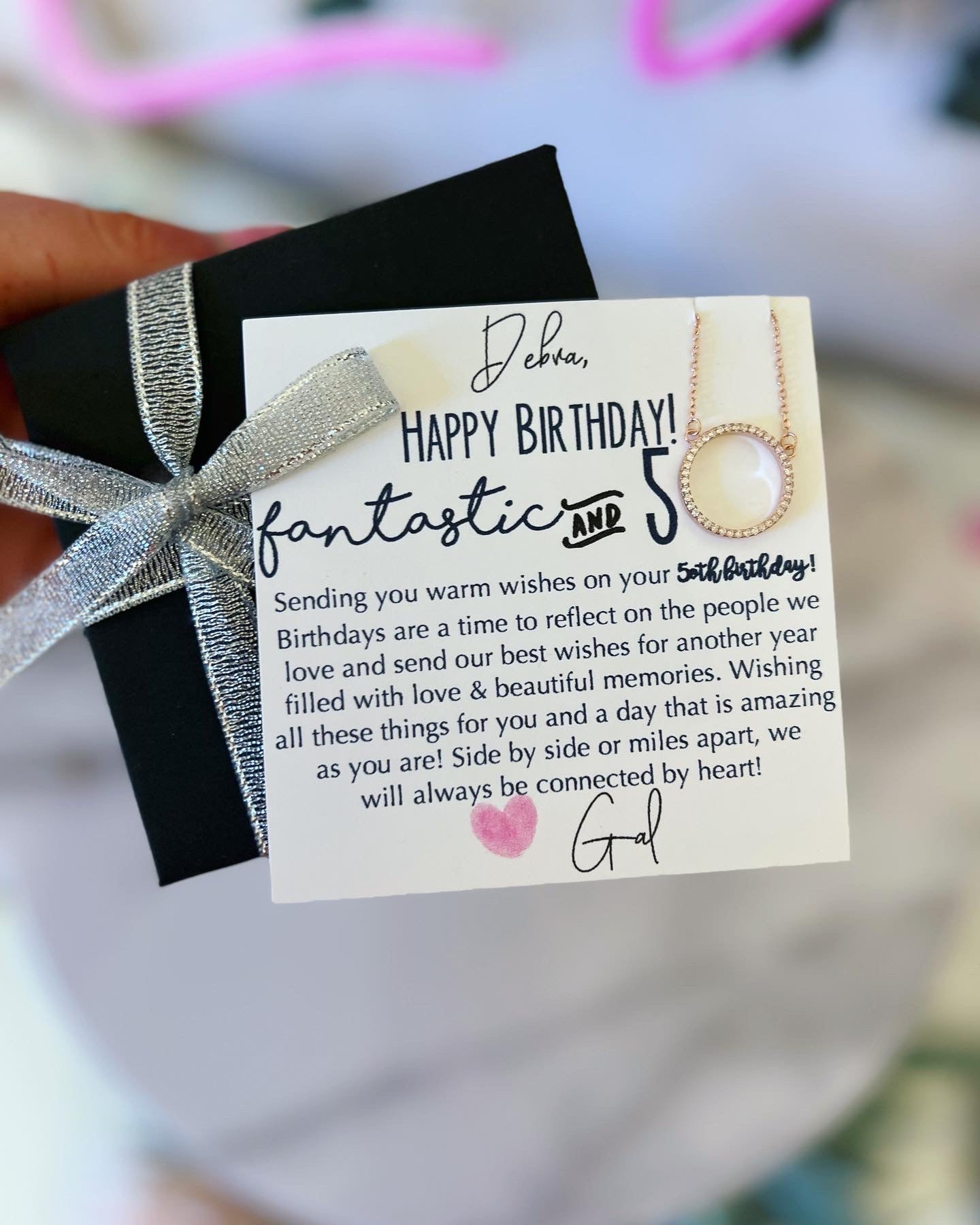 20th, 30, 40, 50, 60th Birthday Best Friend Necklace