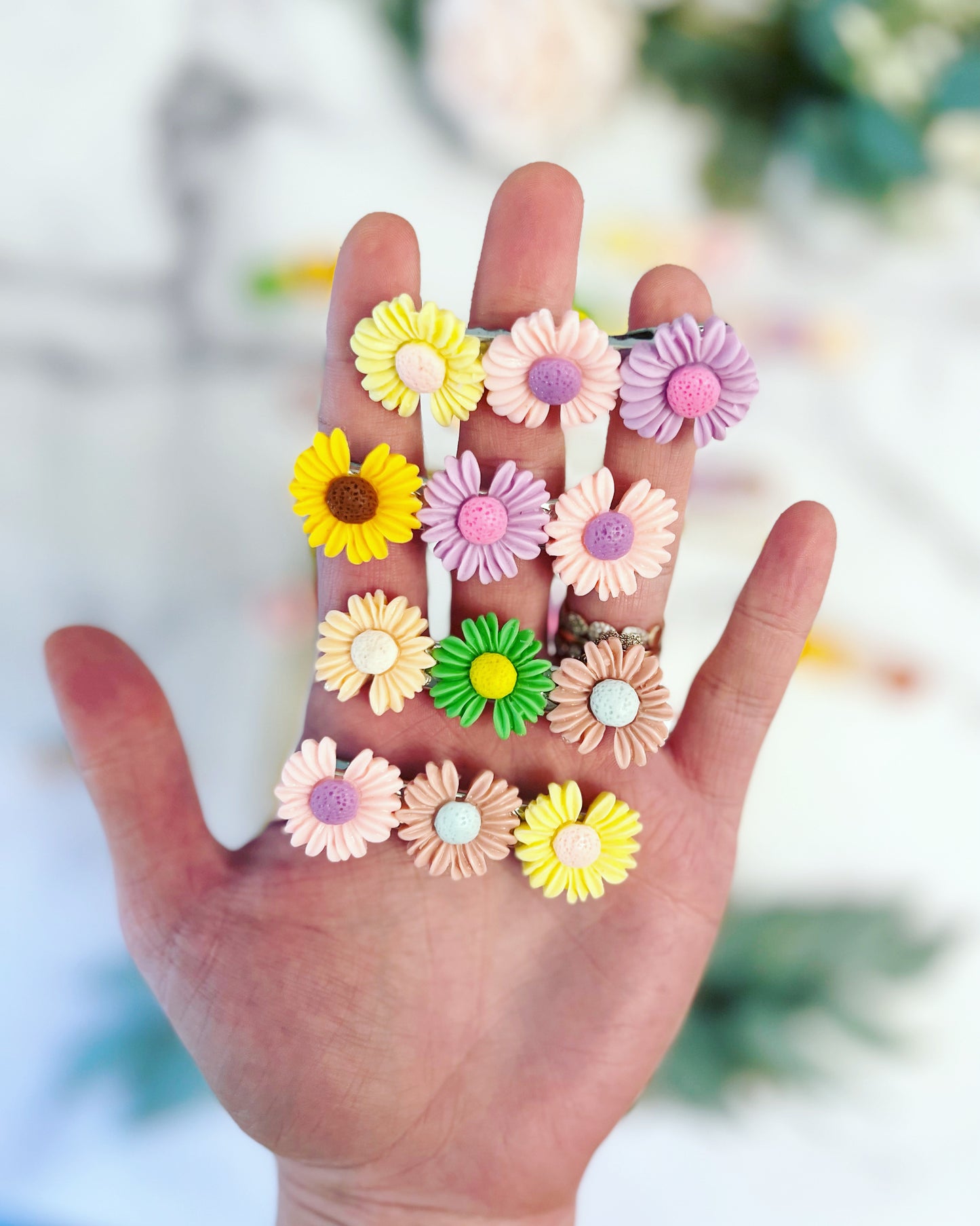 Flower Girl Box! Clay Beaded Bracelet and Flower Hair Clip