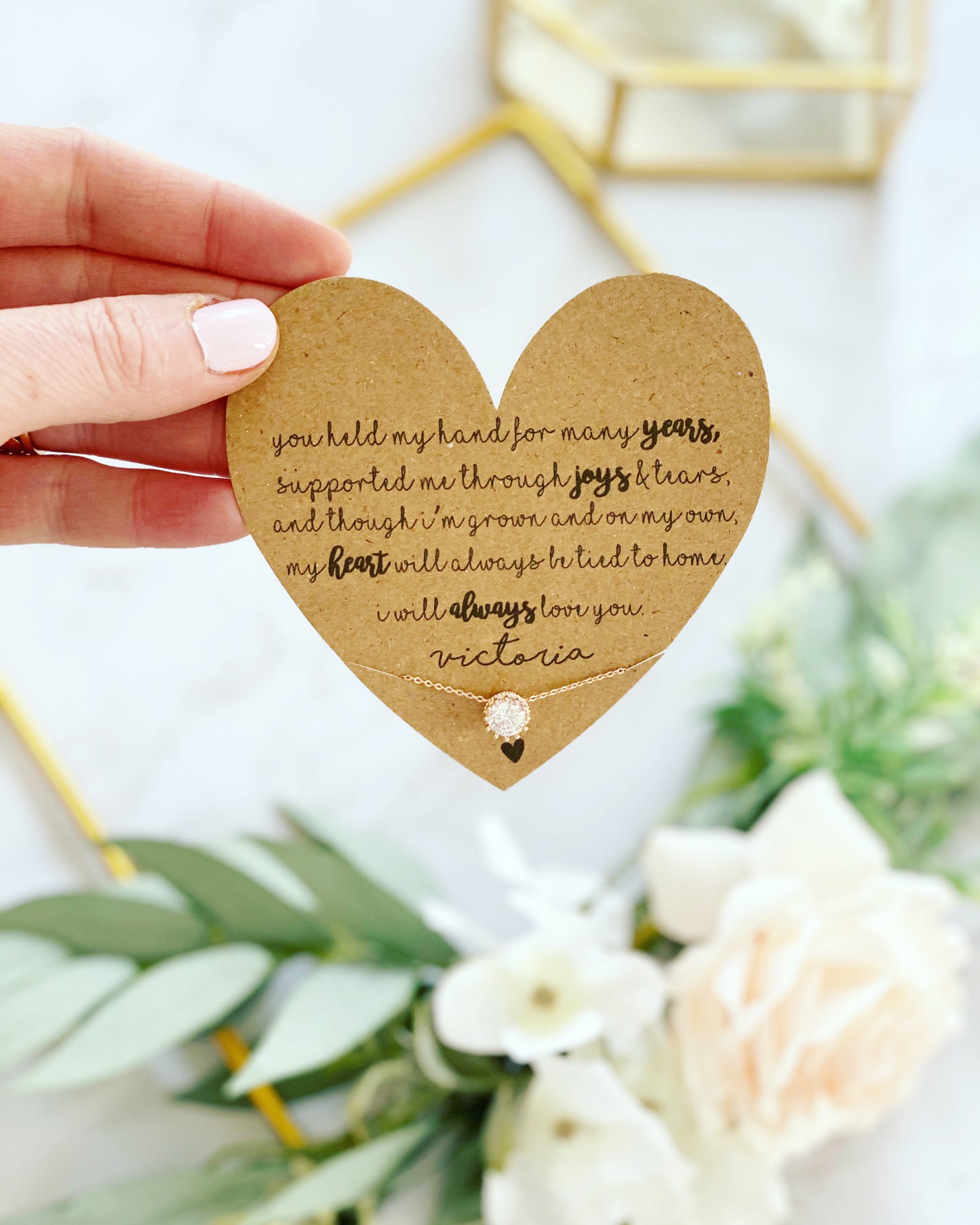 Held My Hand Mother of the Bride Necklace