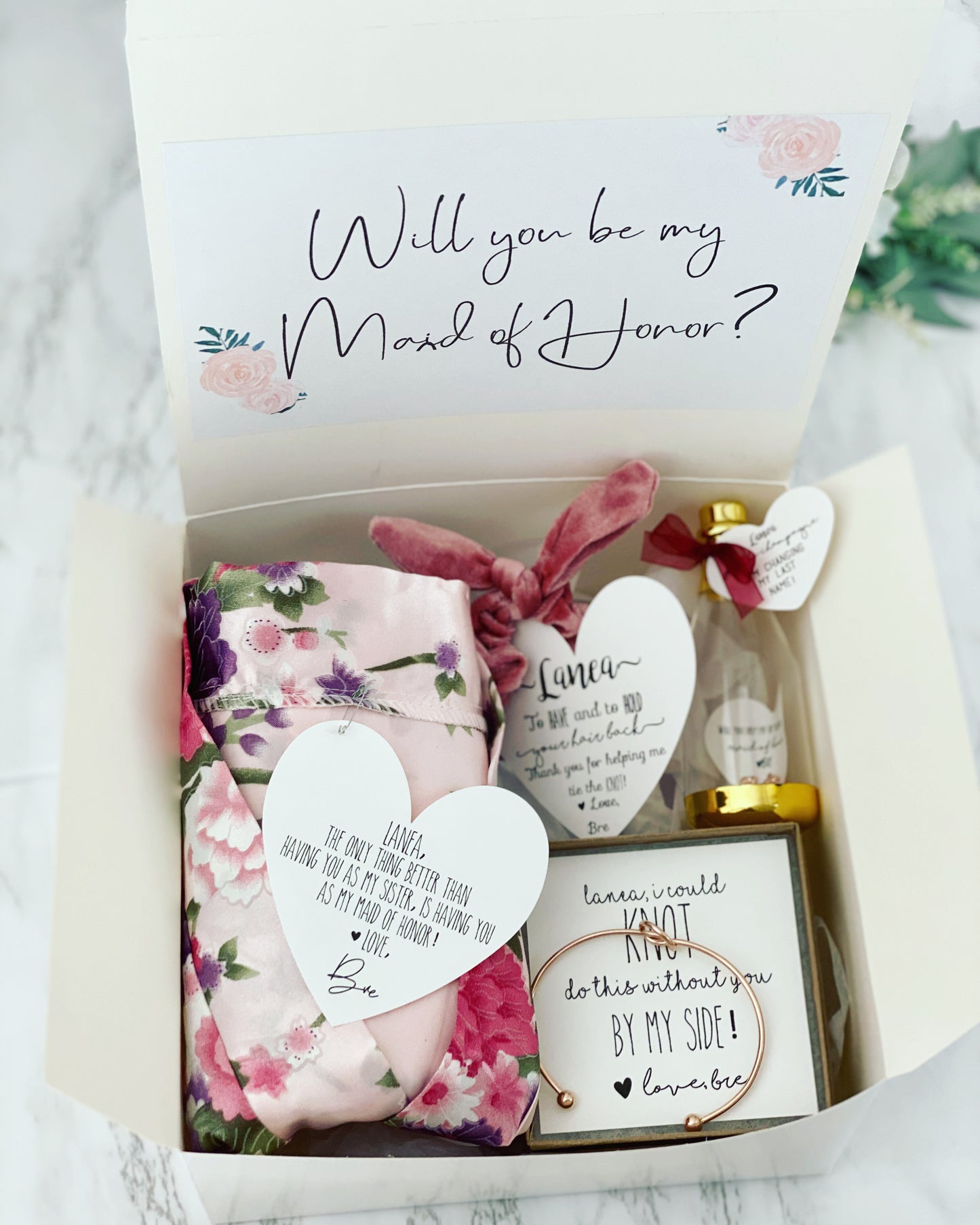 Will you be my Bridesmaid Proposal Box with Robe!