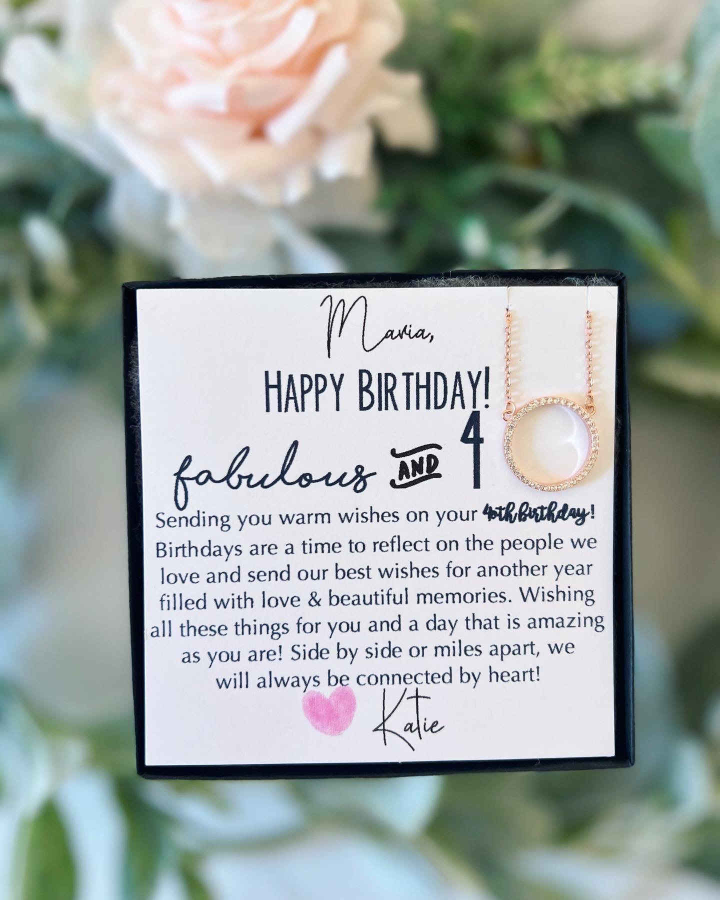 20th, 30, 40, 50, 60th Birthday Best Friend Necklace