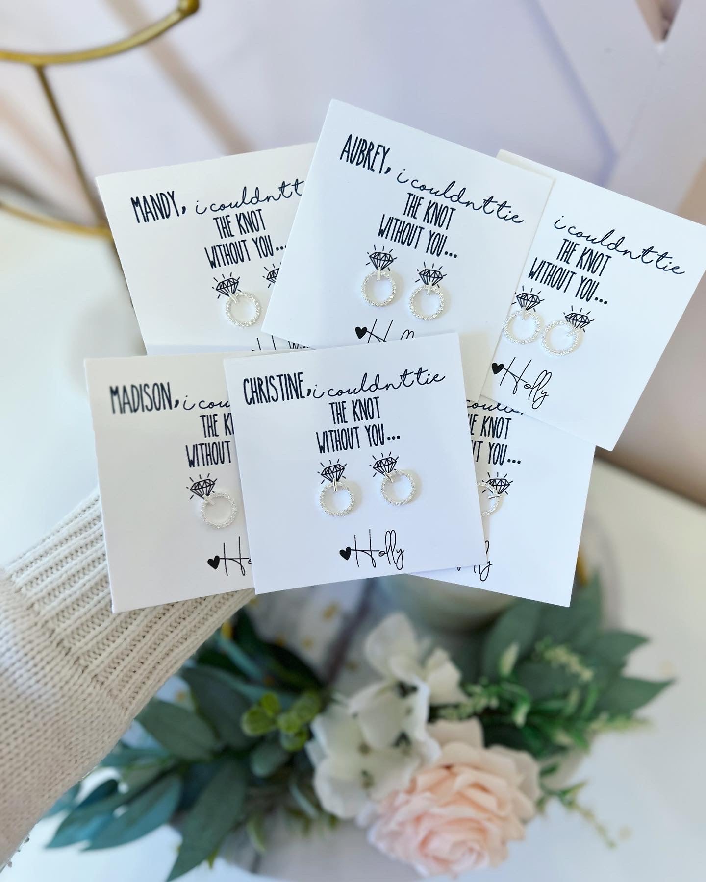 I Couldn't Tie The Knot Without You Circle Studs