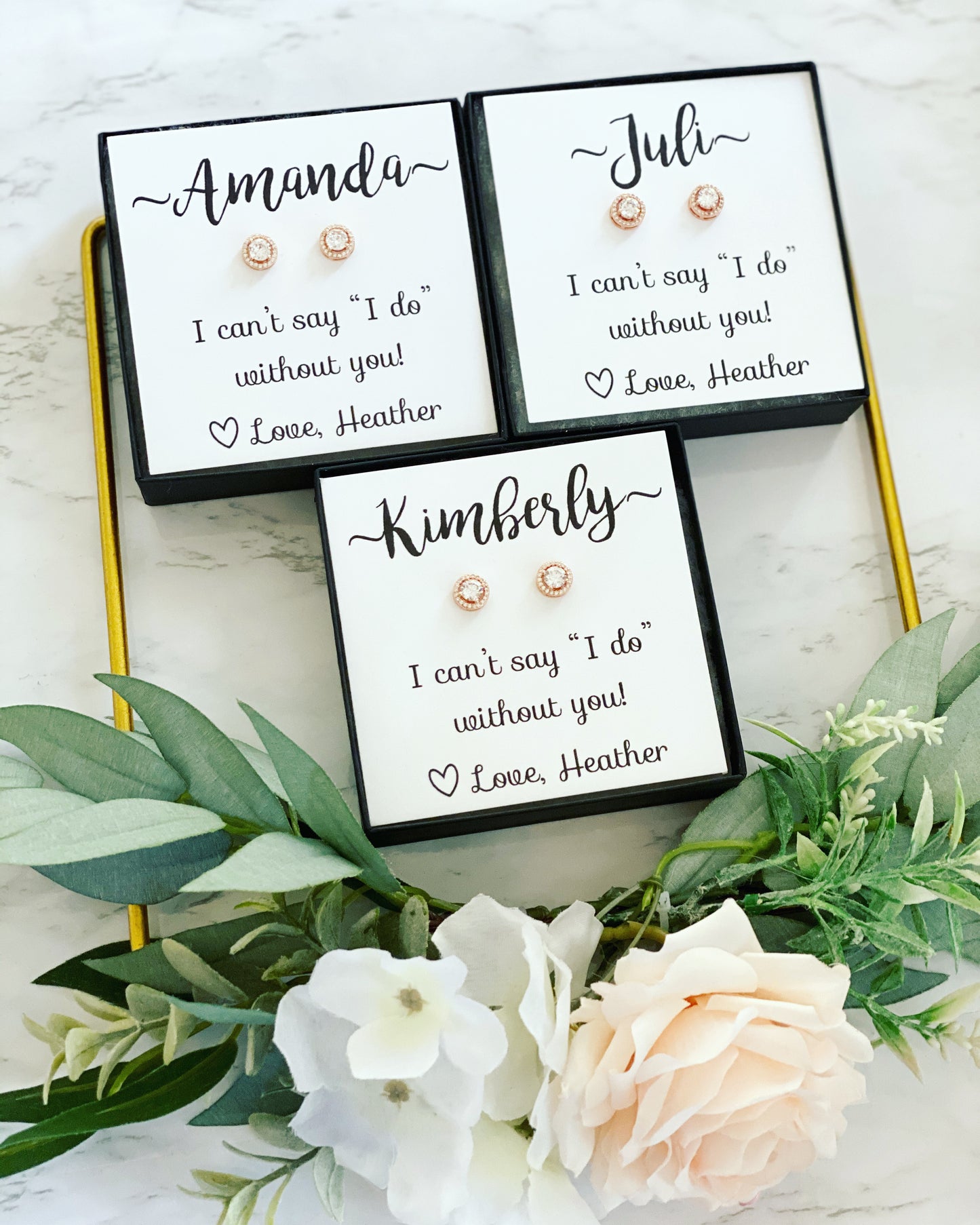 Bridesmaid Gifts! Cubic Zircon Earrings