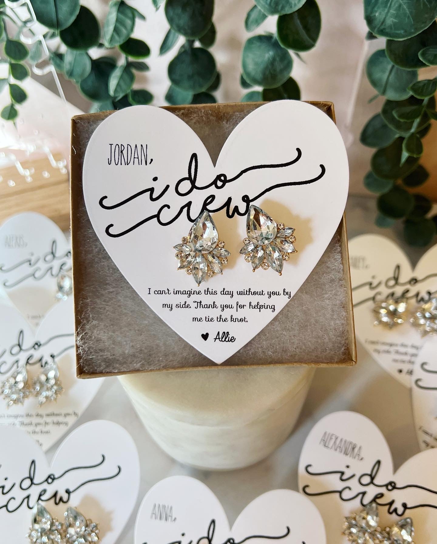 Bridesmaid Opal earrings I do crew gifts! TOP SELLER!