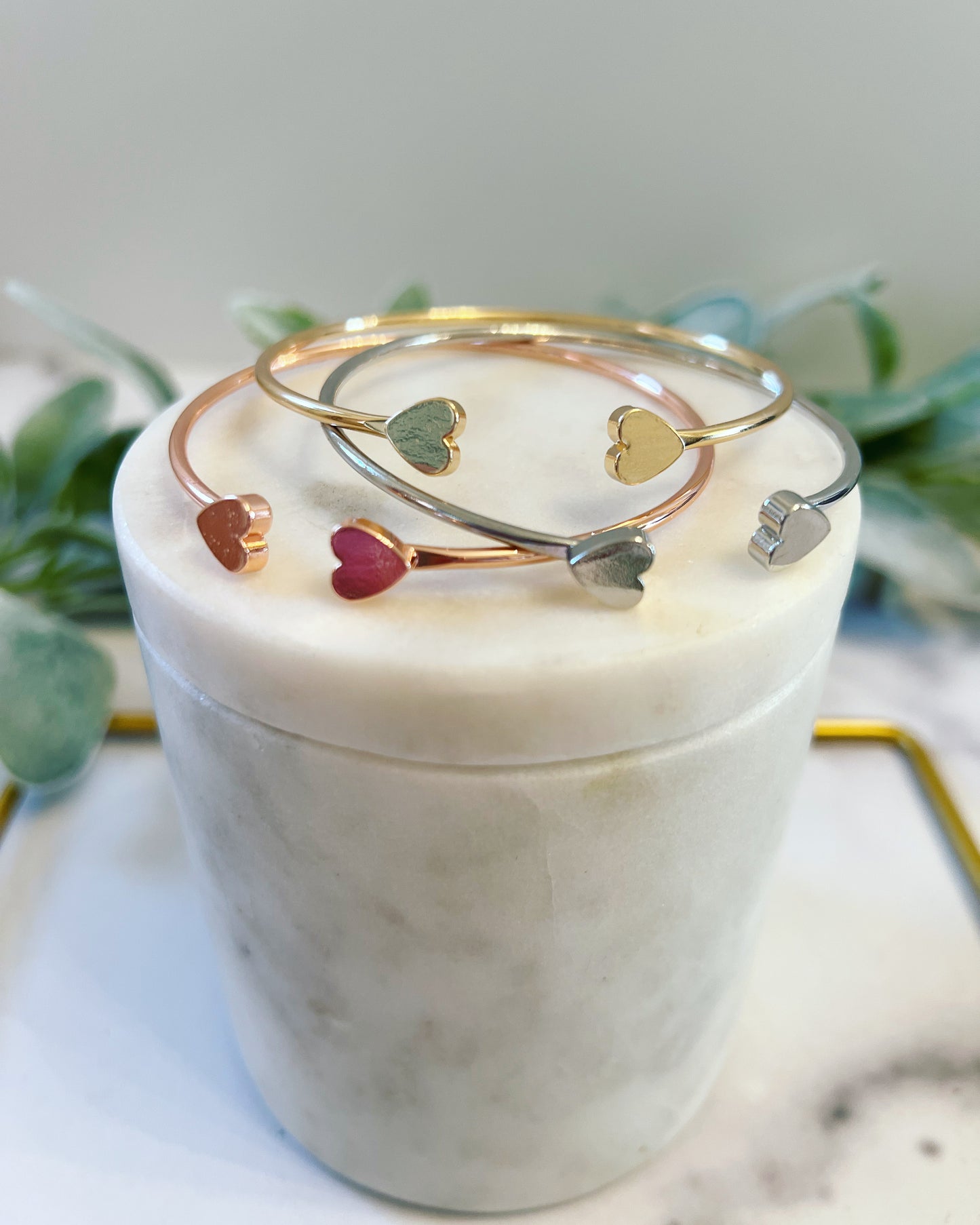 Heart Cuff Bangle Gift for Bridesmaid