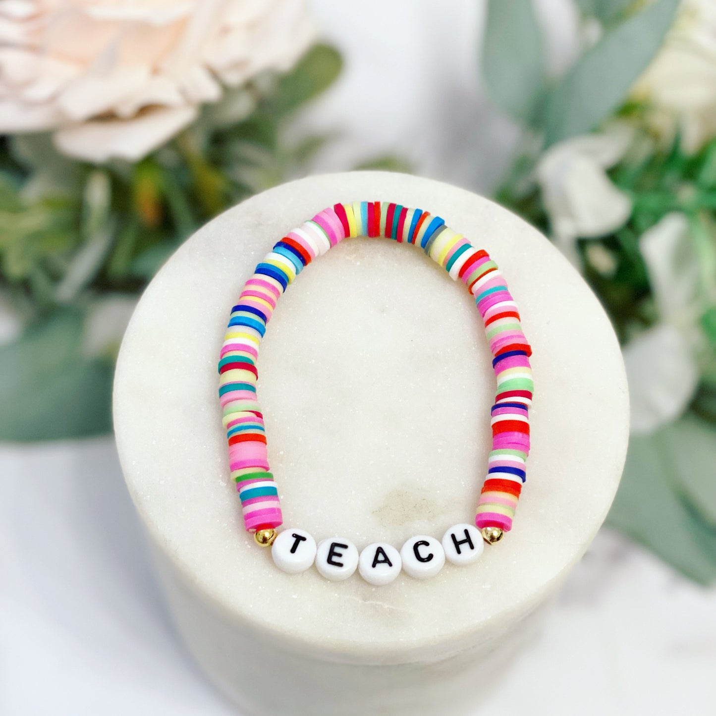 Teacher Gift! Teach Bracelet! Holiday & Christmas Gift