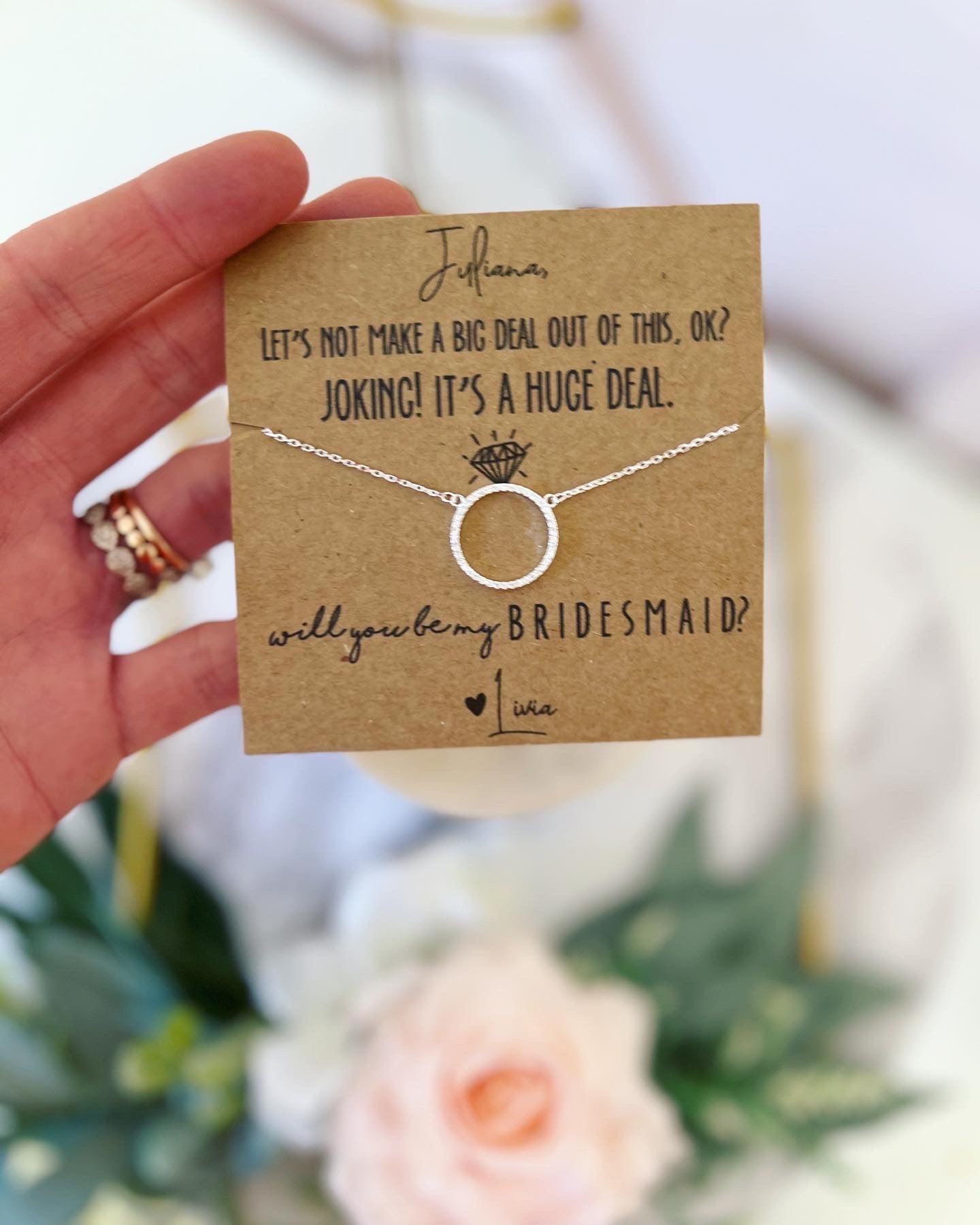Huge Deal, Bridal Party Necklace Proposal