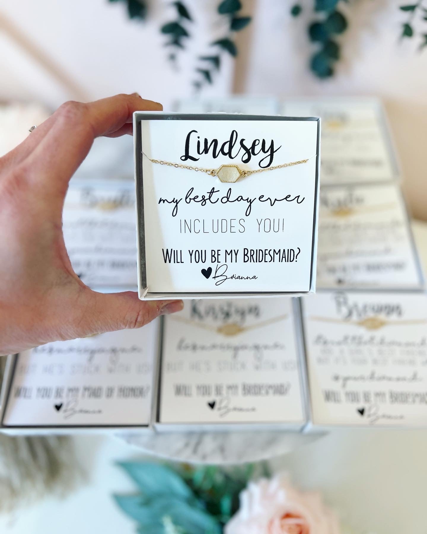 Pop the Champagne! Druzy Oval Stone OR Iridescent White+ Gold Bracelet for Bridesmaids