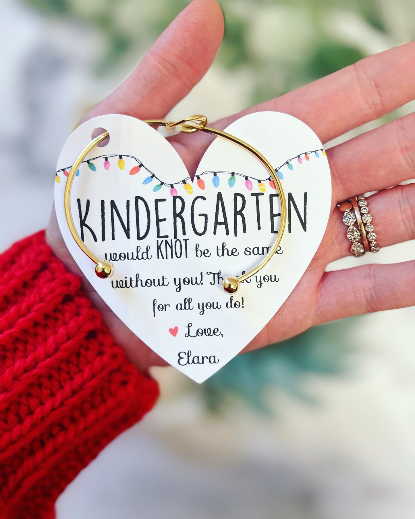 Holiday Christmas Teacher Gift! TOP SELLER back in stock! 🎄Non-Tarnish Knot Bangle!