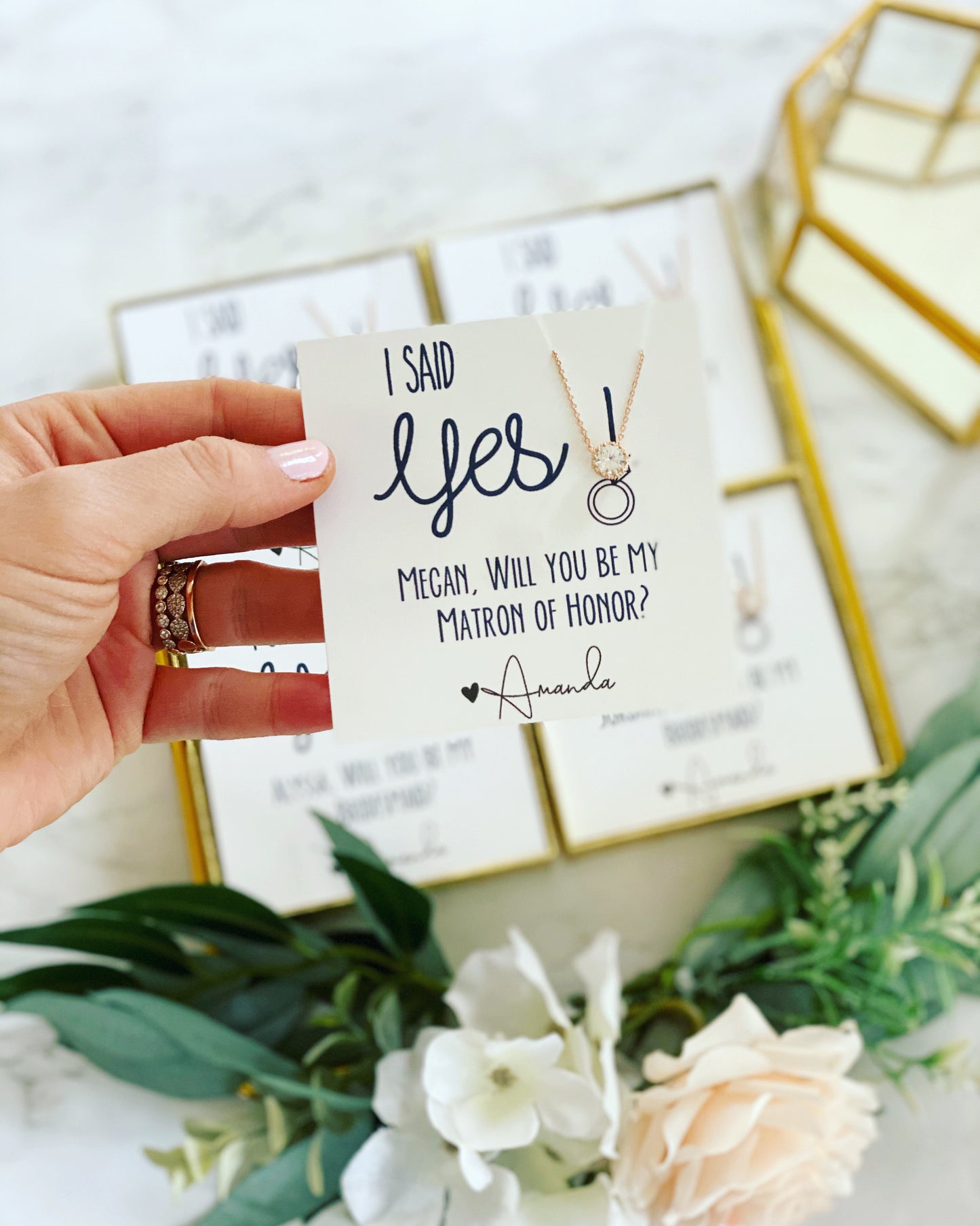 I Said YES! Dainty CZ Necklaces