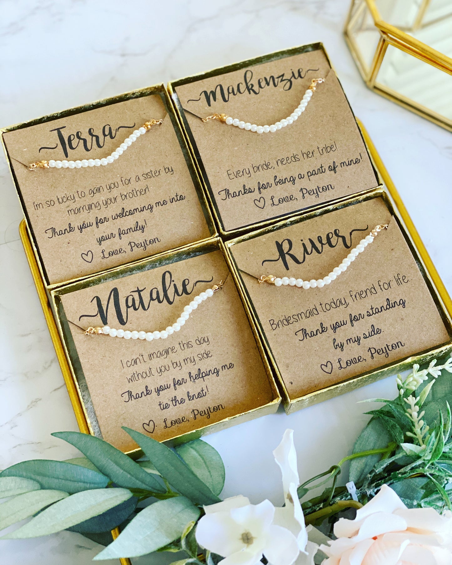 Dainty Pearl Bridesmaid Bracelet