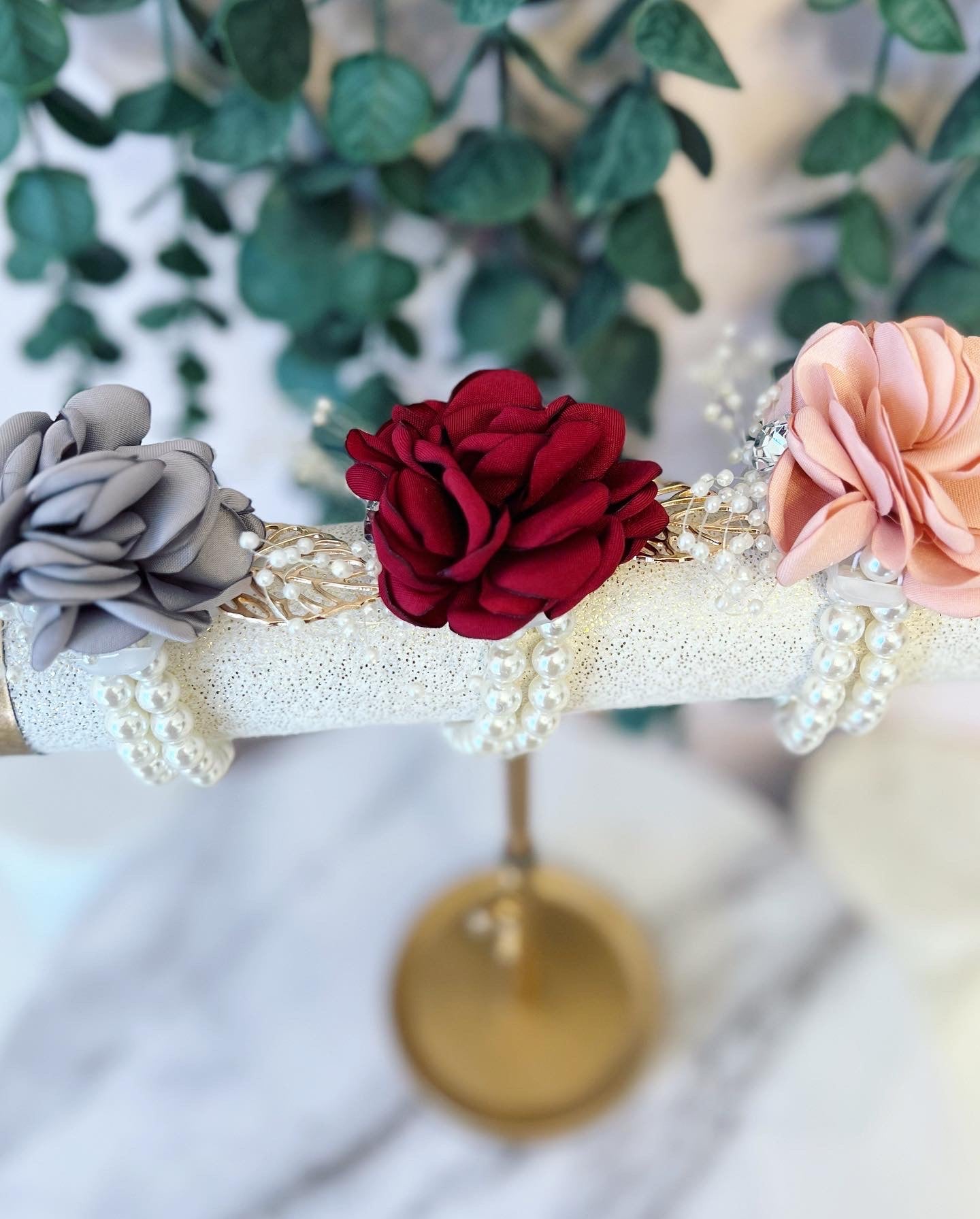 Flower Girl Pearl Beaded Flower Corsage Bracelet