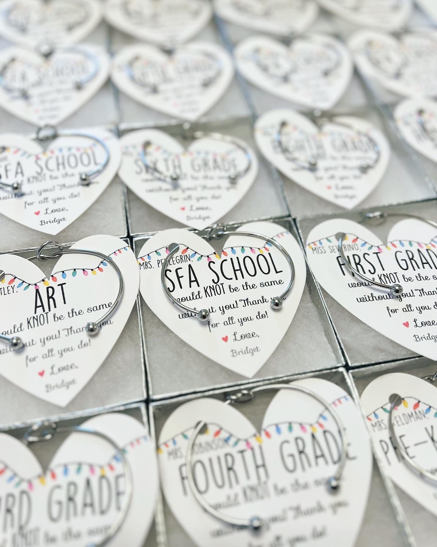 Holiday Christmas Teacher Gift! TOP SELLER back in stock! 🎄Non-Tarnish Knot Bangle!