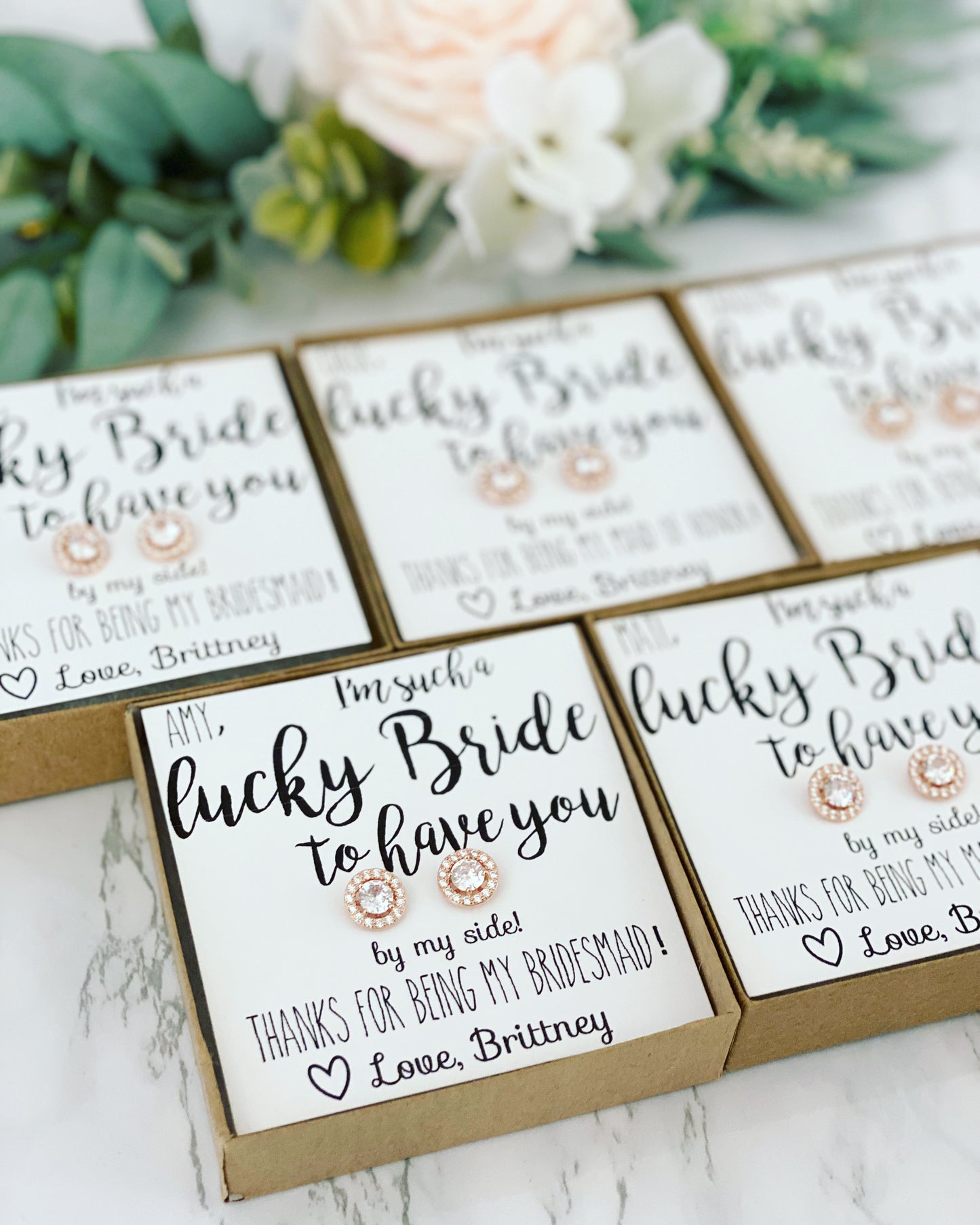 Lucky Bride! CZ Earrings