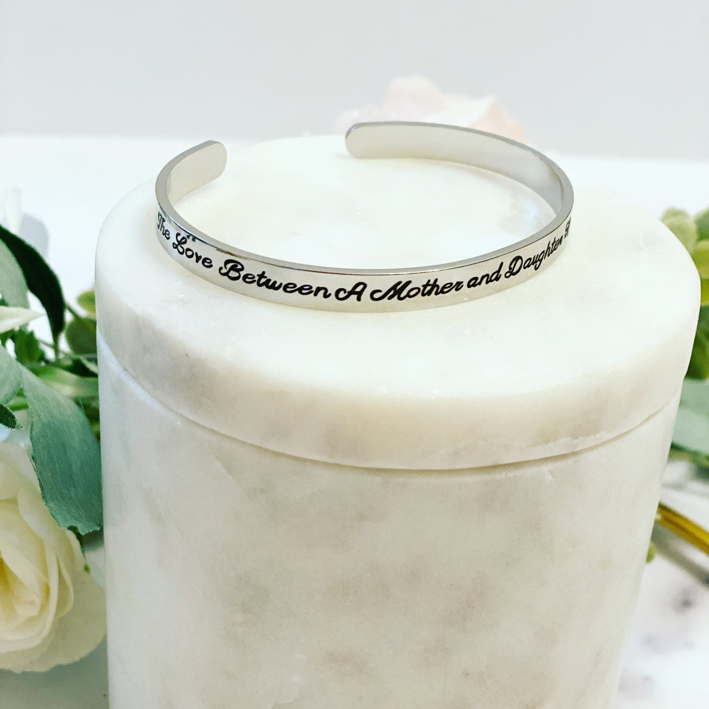 I'll Love You Forever Mother of the Bride Engraved Cuff Bangle