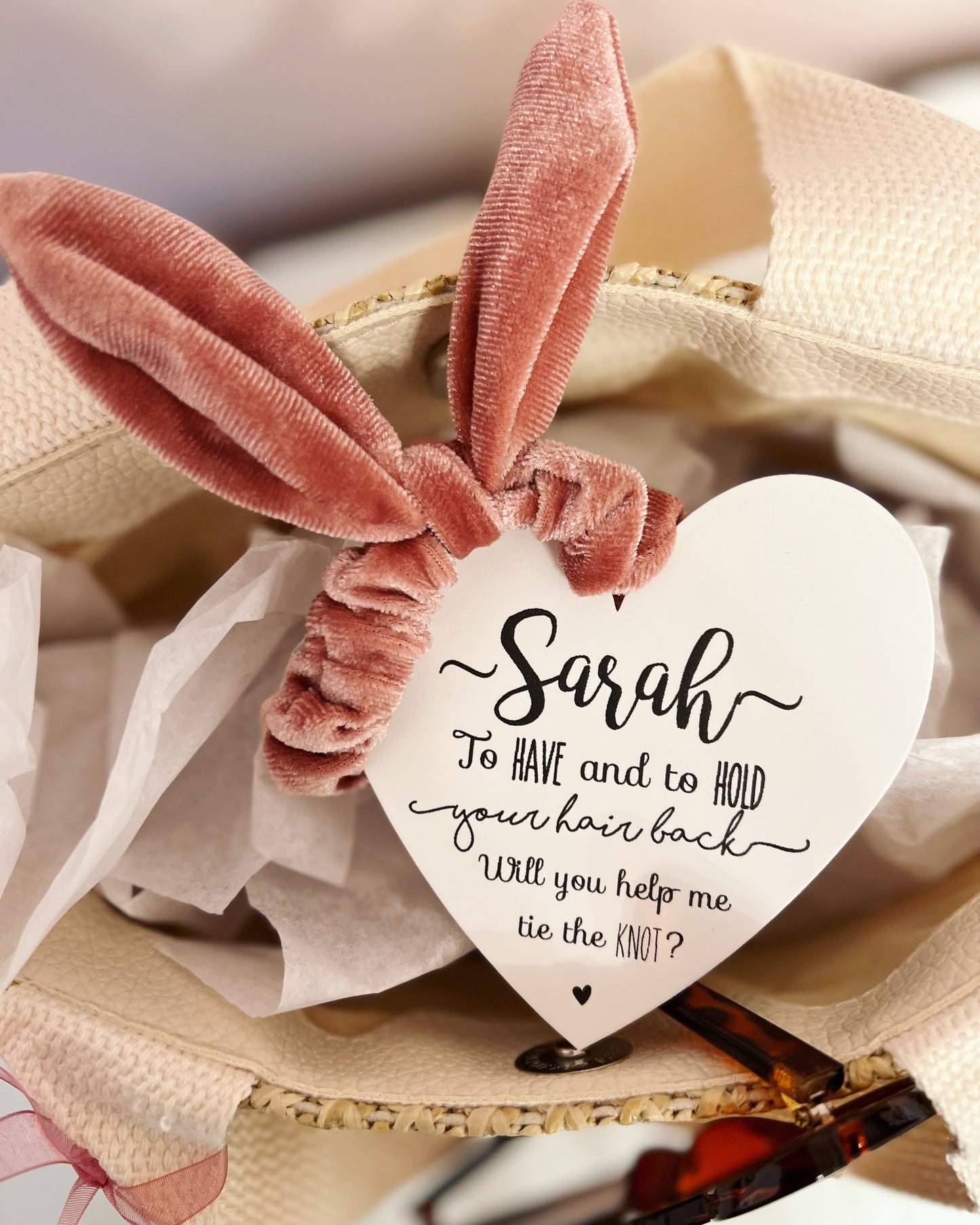 Bridesmaid Bag with Sunglasses AND Hair Tie Scrunchie