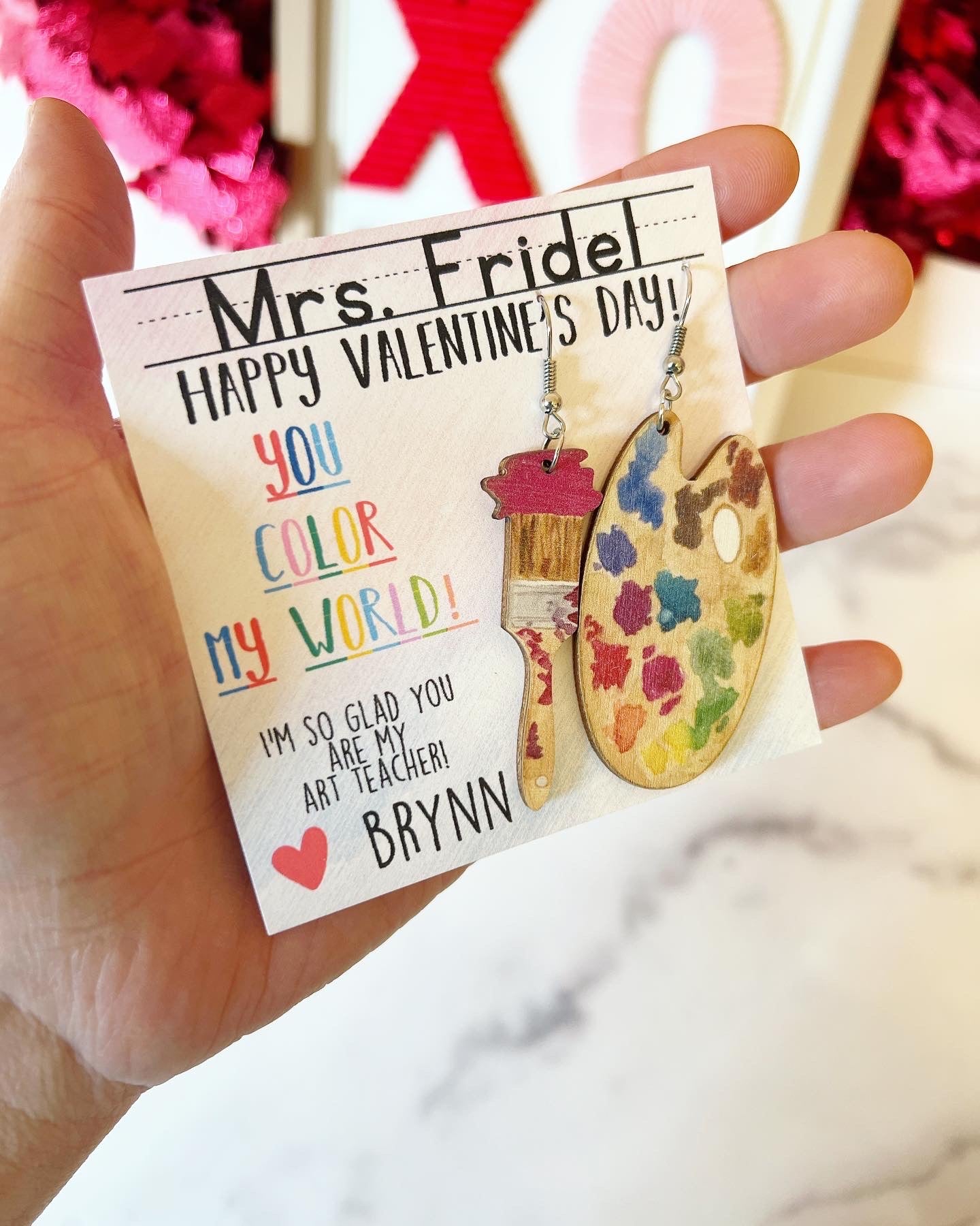 Art Teacher Gift Valentine's Day Gift
