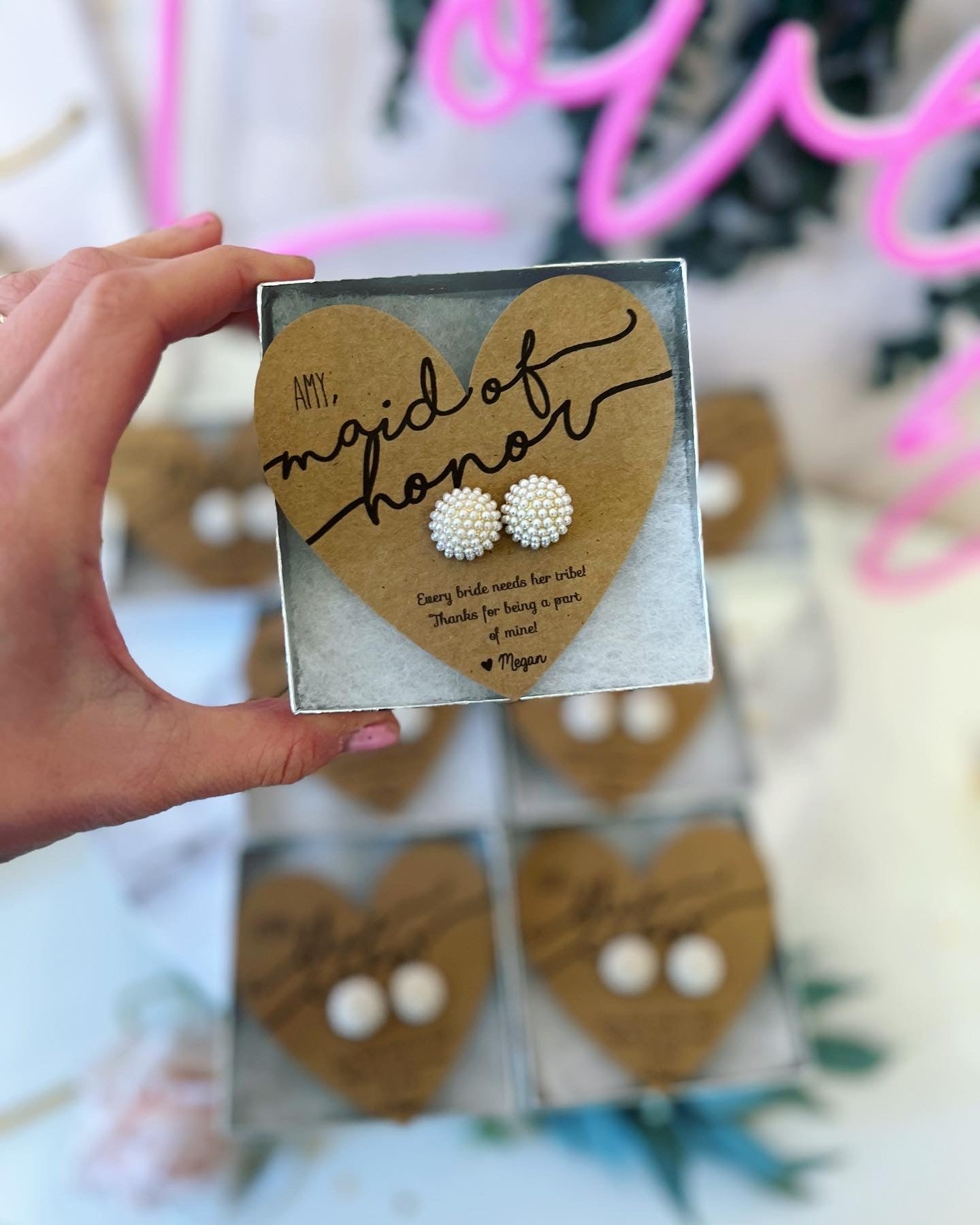 Bridesmaid Gift Pearl Earrings