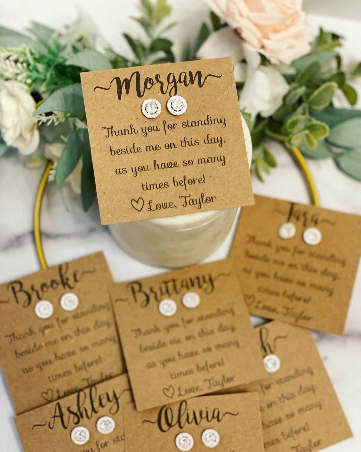 Bridesmaid Gifts! Cubic Zircon Earrings