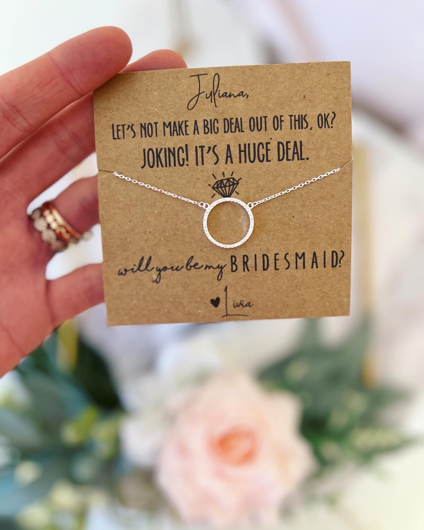 Huge Deal, Bridal Party Necklace Proposal