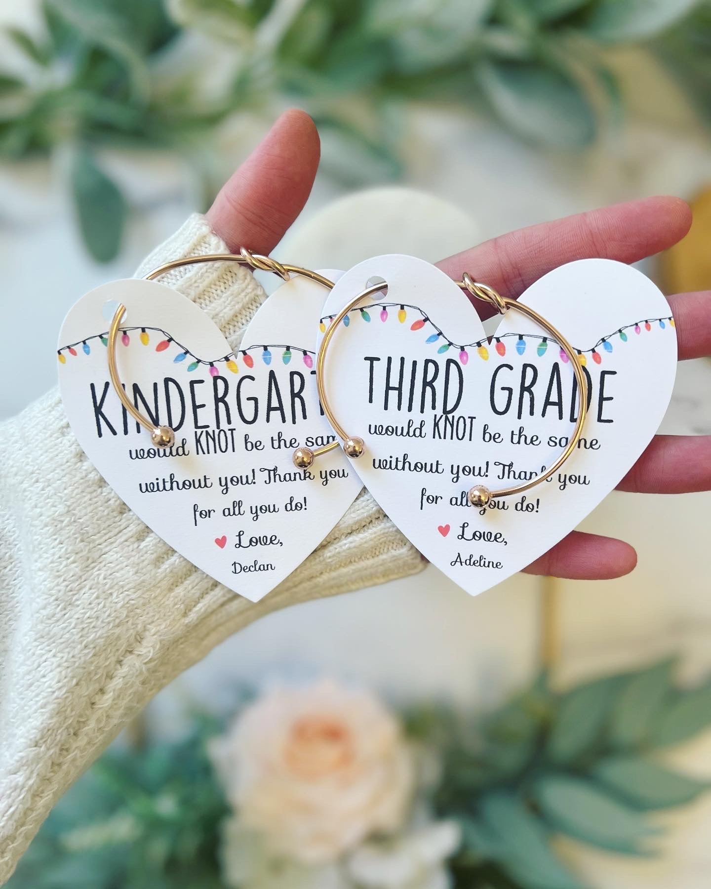 Holiday Christmas Teacher Gift! TOP SELLER back in stock! 🎄Non-Tarnish Knot Bangle!