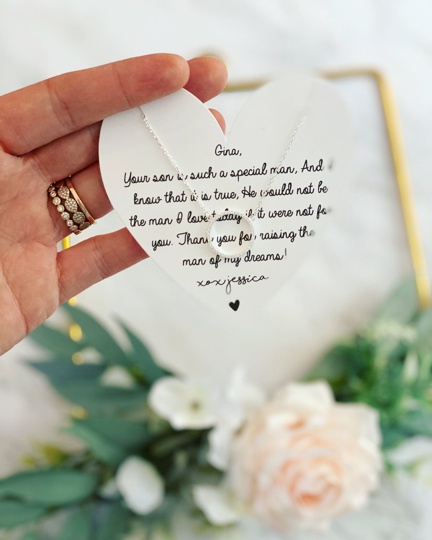 Mother in Law Circle Pendant Necklace