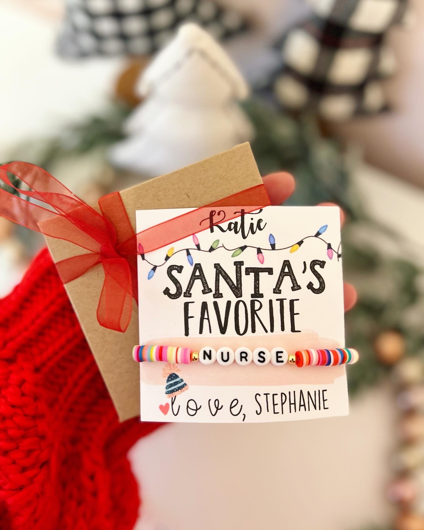 Santa's Favorite Nurse Bracelet