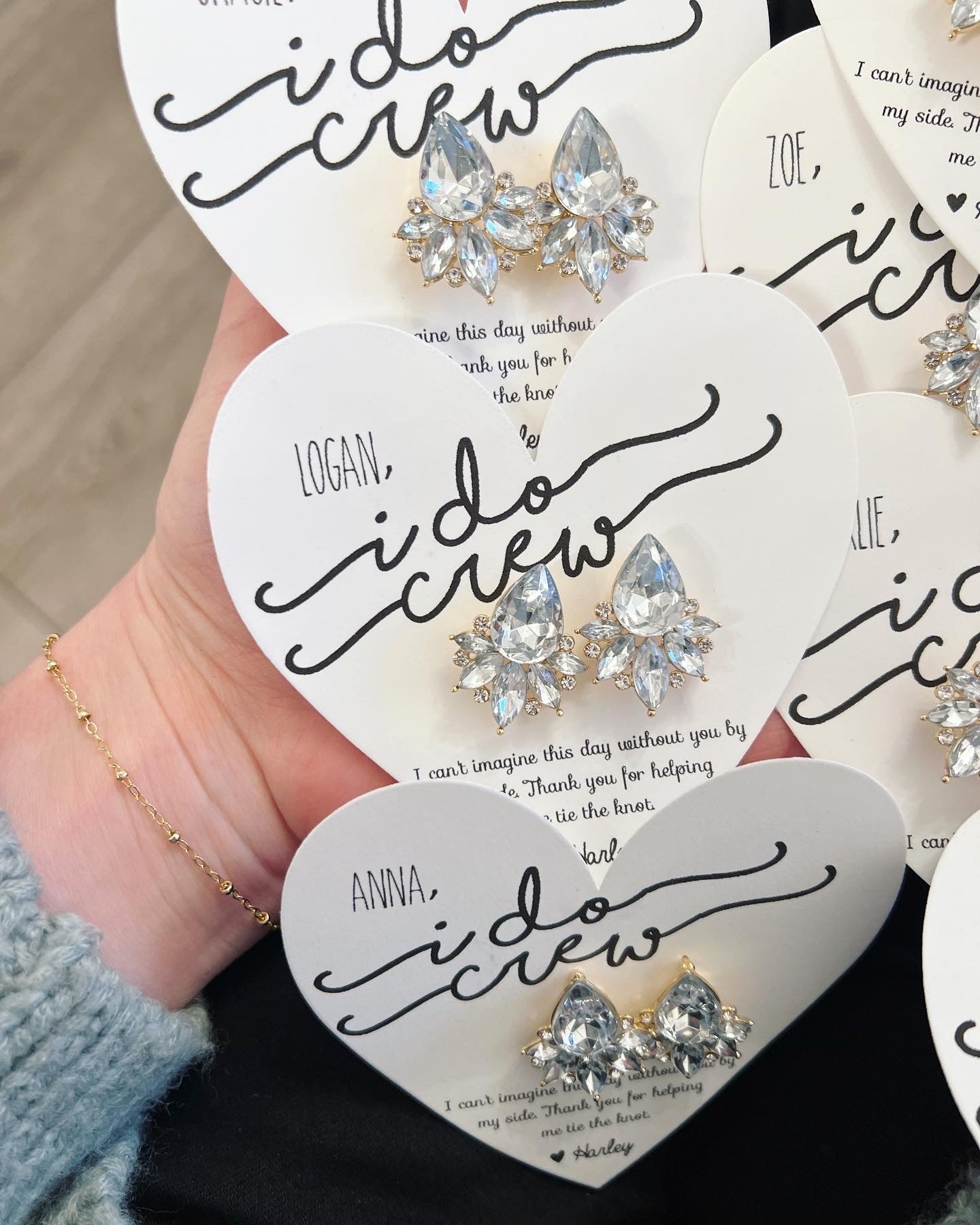 Bridesmaid Opal earrings I do crew gifts! TOP SELLER!