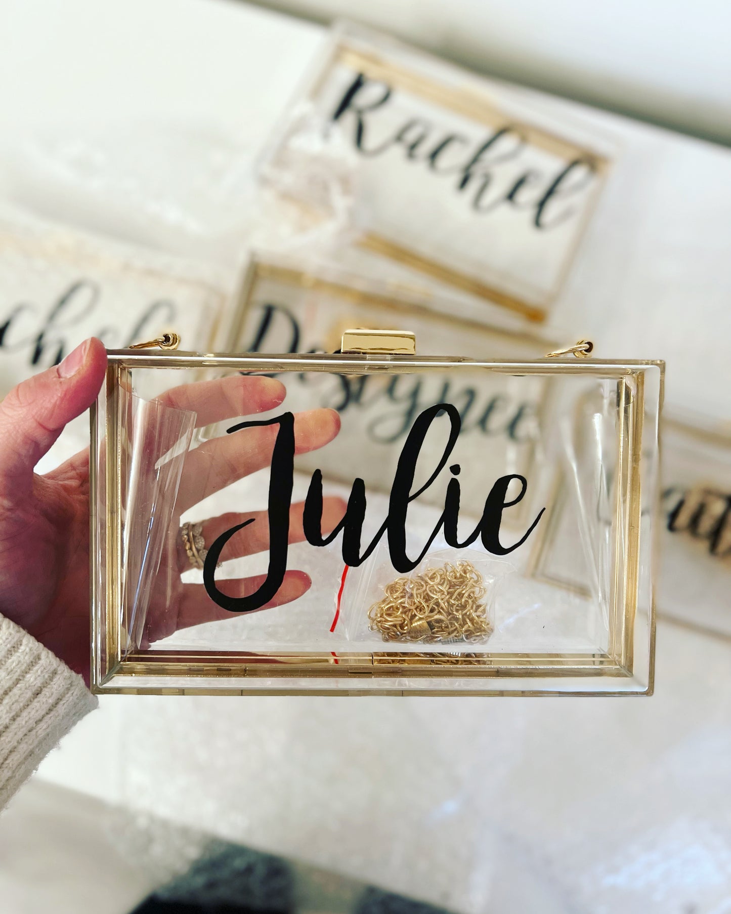 Personalized Purse, Glasses, Earrings and Card