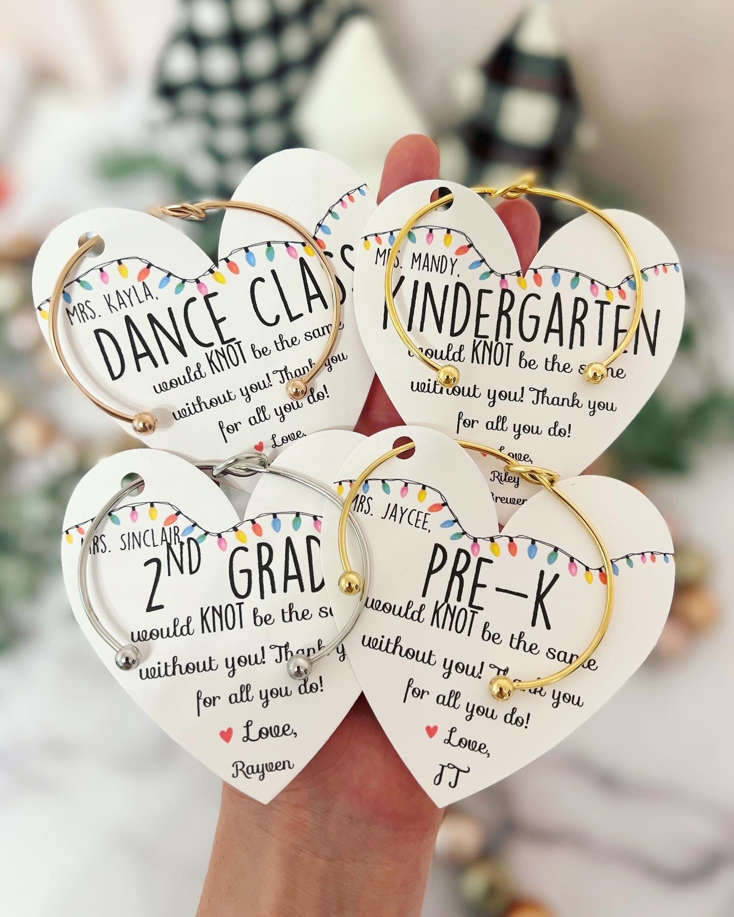 Holiday Christmas Teacher Gift! TOP SELLER back in stock! 🎄Non-Tarnish Knot Bangle!