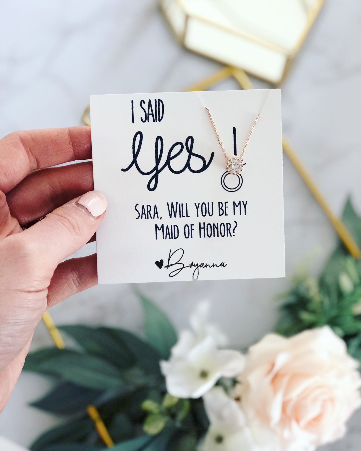 I Said YES! Dainty CZ Necklaces