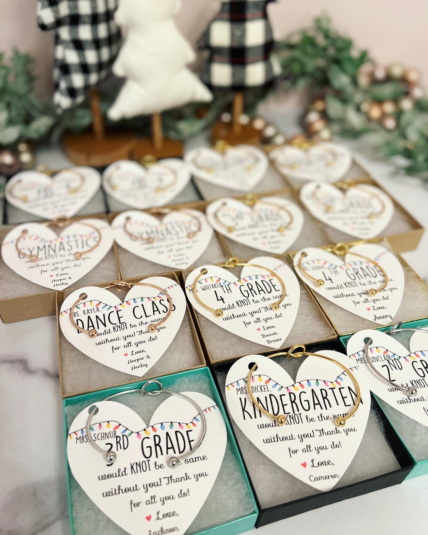 Holiday Christmas Teacher Gift! TOP SELLER back in stock! 🎄Non-Tarnish Knot Bangle!