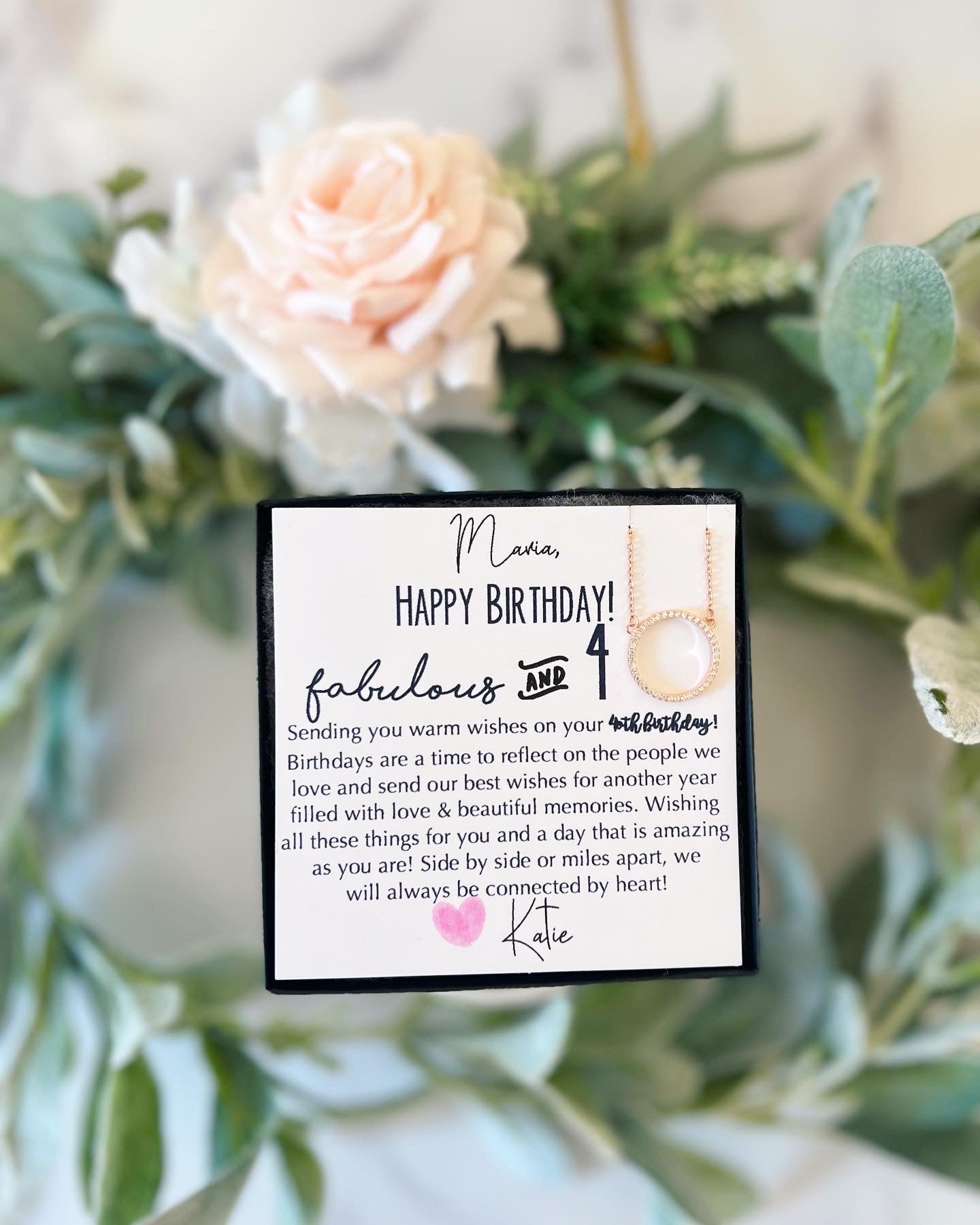 20th, 30, 40, 50, 60th Birthday Best Friend Necklace