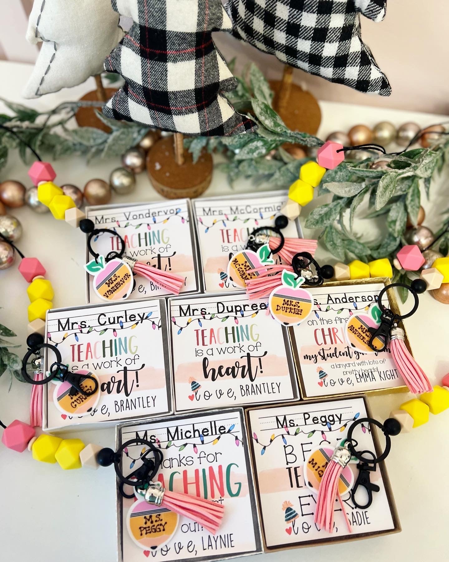 Holiday Teacher Gift Pencil Lanyard