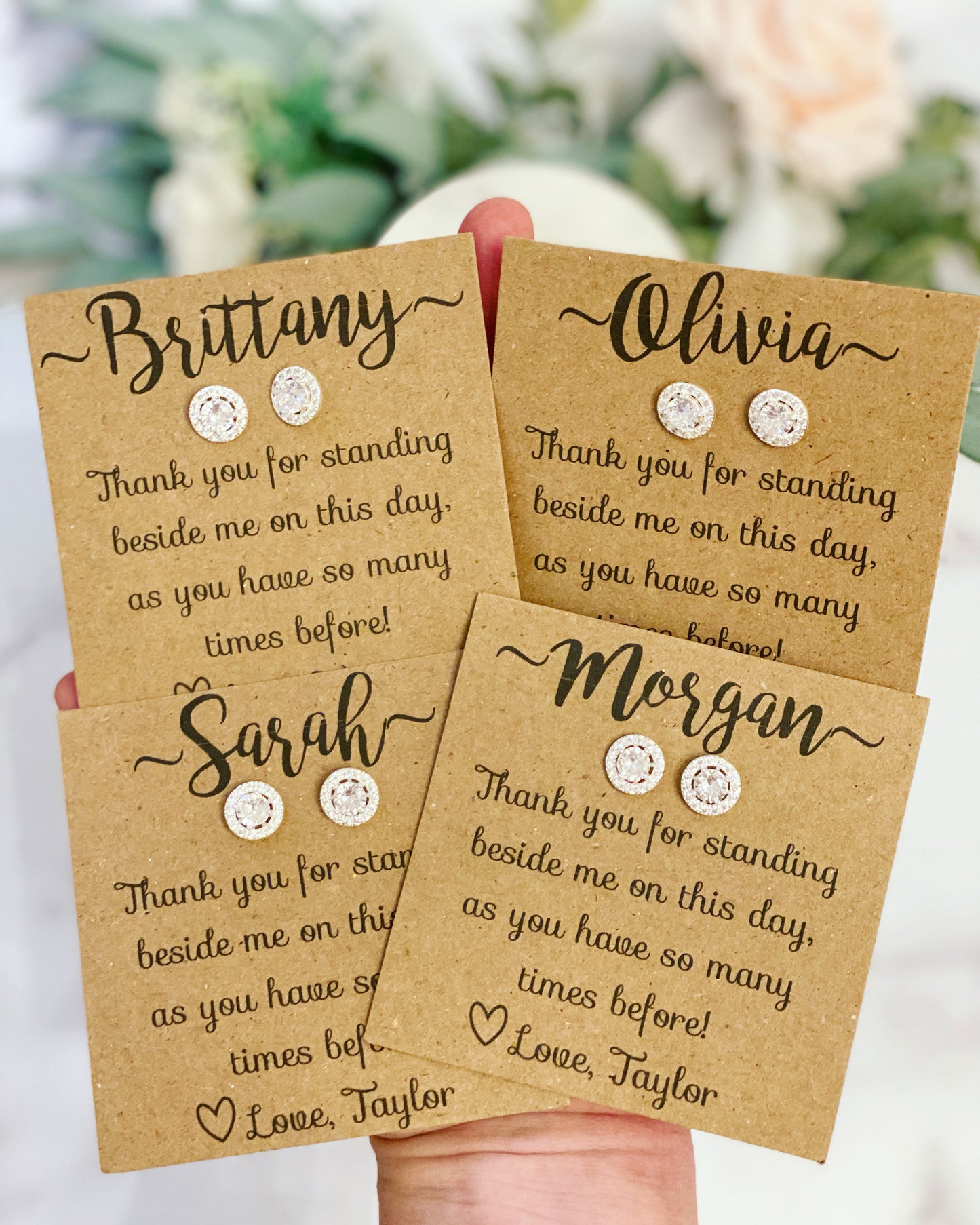 Bridesmaid Gifts! Cubic Zircon Earrings