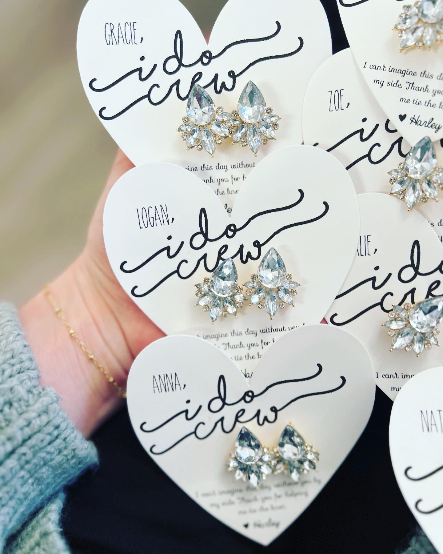 Bridesmaid Opal earrings I do crew gifts! TOP SELLER!