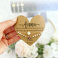 Pearl Necklace & Bracelet Set Heart Card
