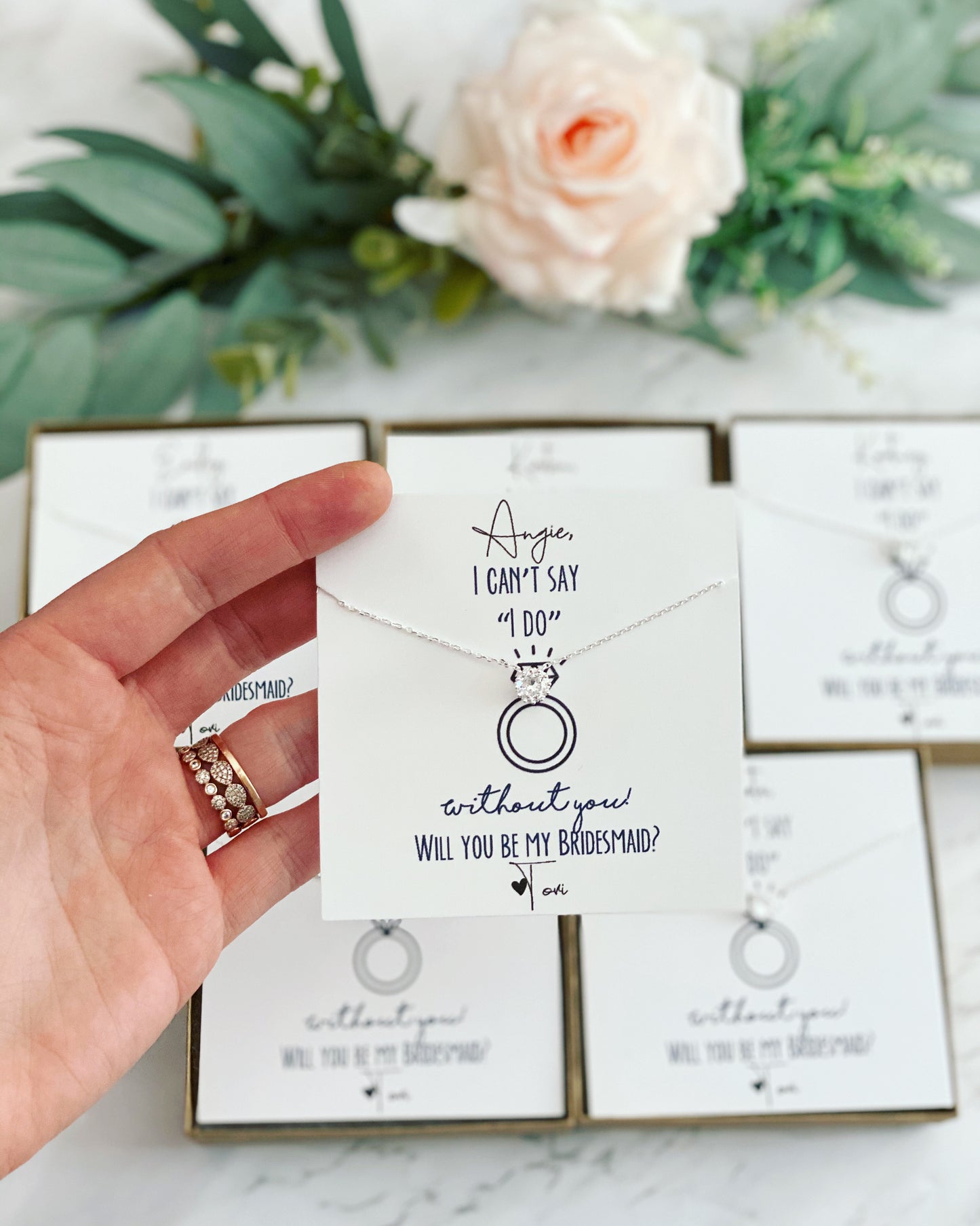 Can't Say "I Do" Dainty CZ Stone Necklace