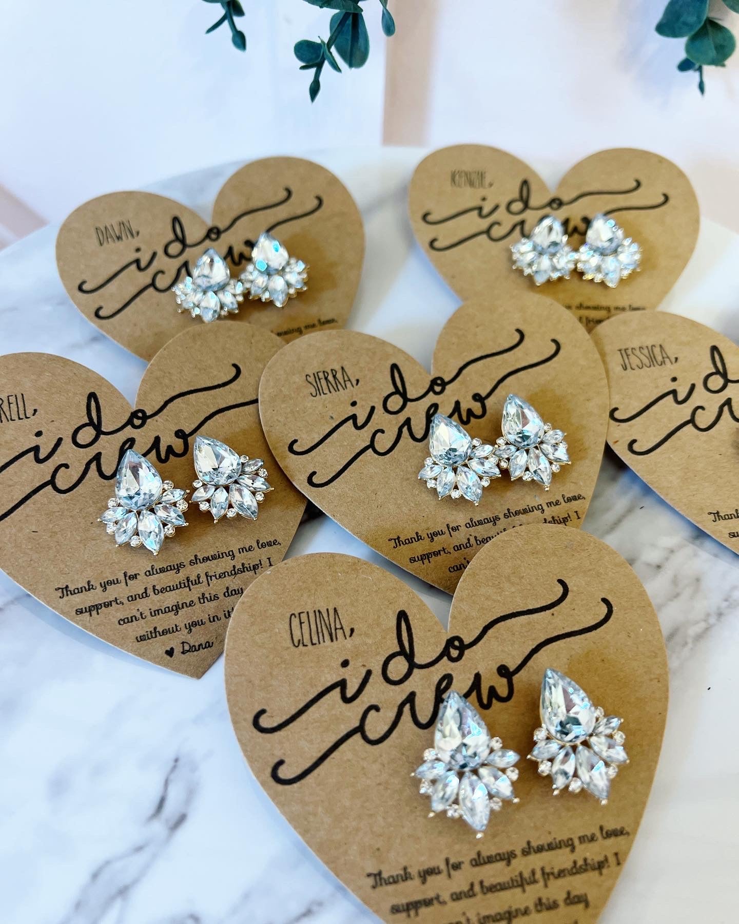 I Do Crew Statement Thank You Earrings