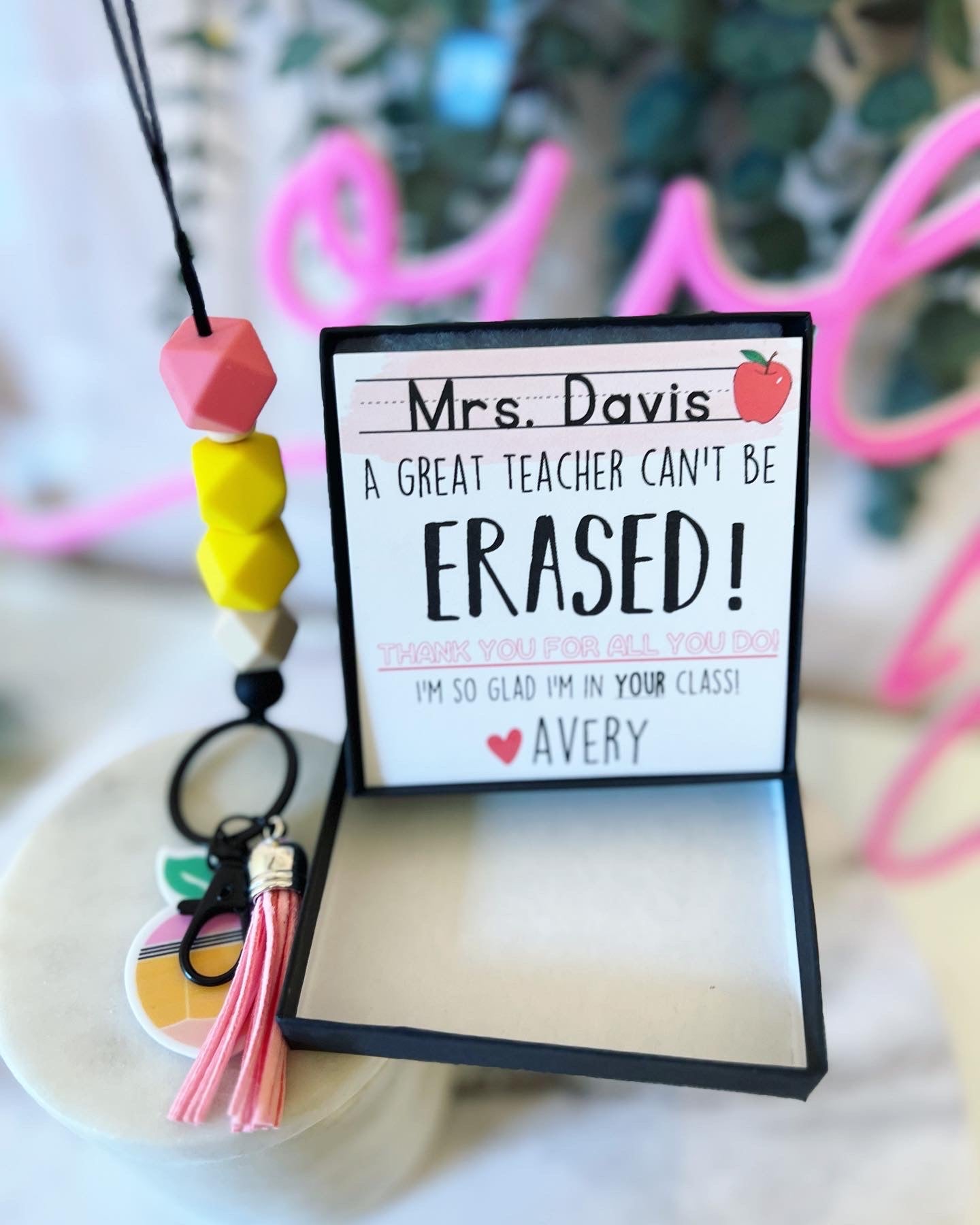 End of Year Teacher Thank You Lanyard Gift